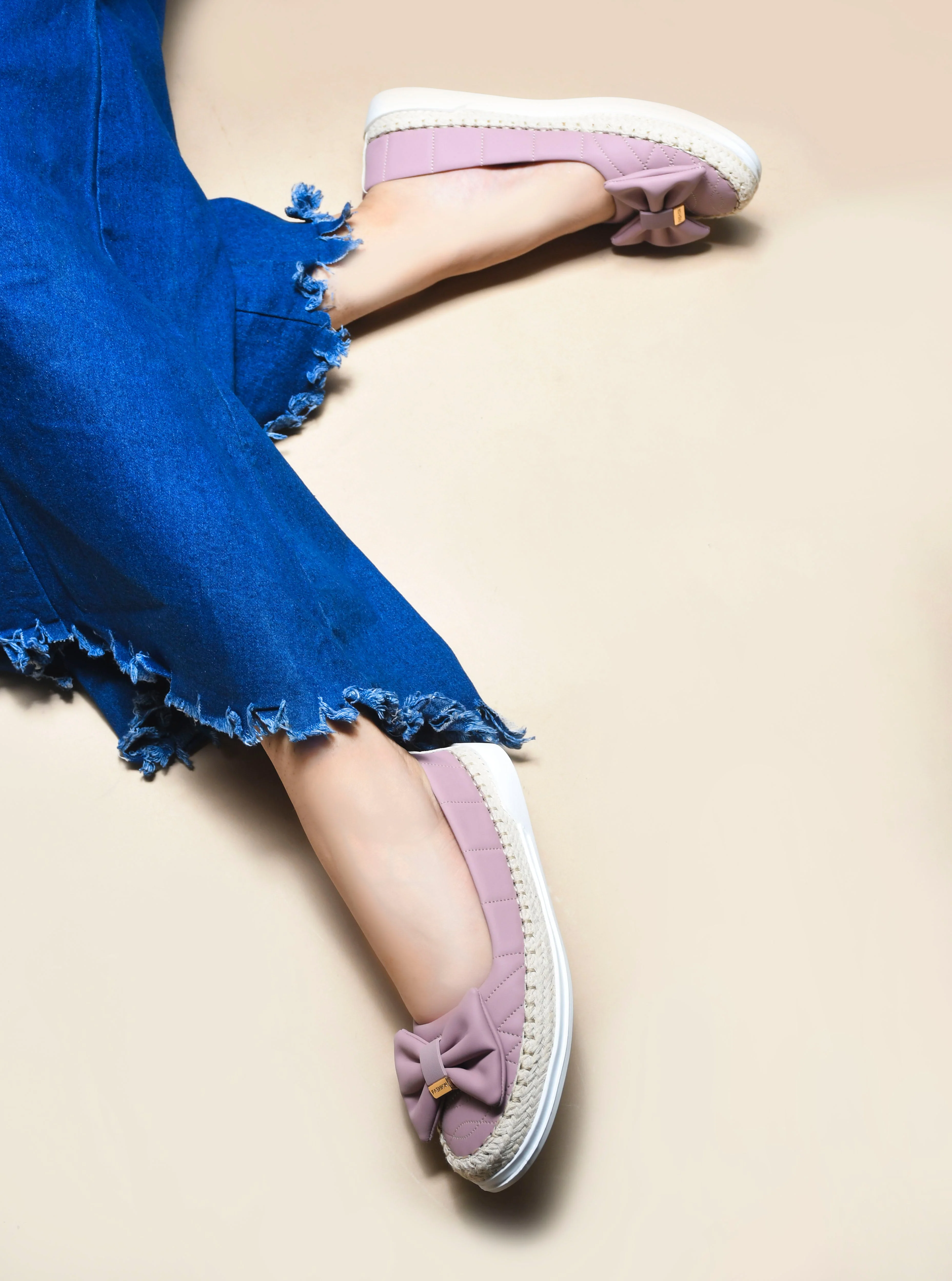 JM Looks Quilted Espadrille Bow Loafers - Image 8