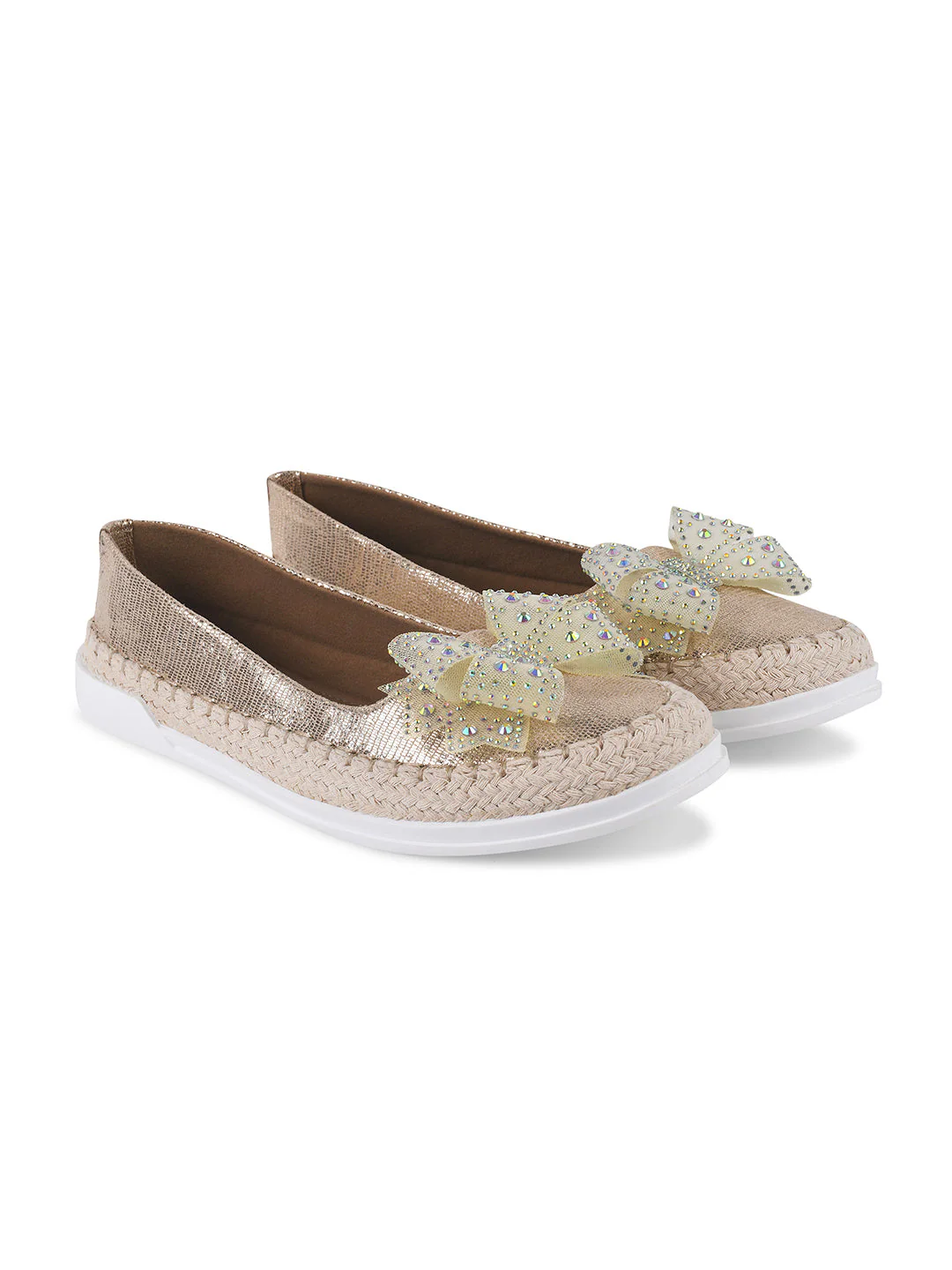 JM Looks Shimmer Espadrille Bow Loafers - Image 11