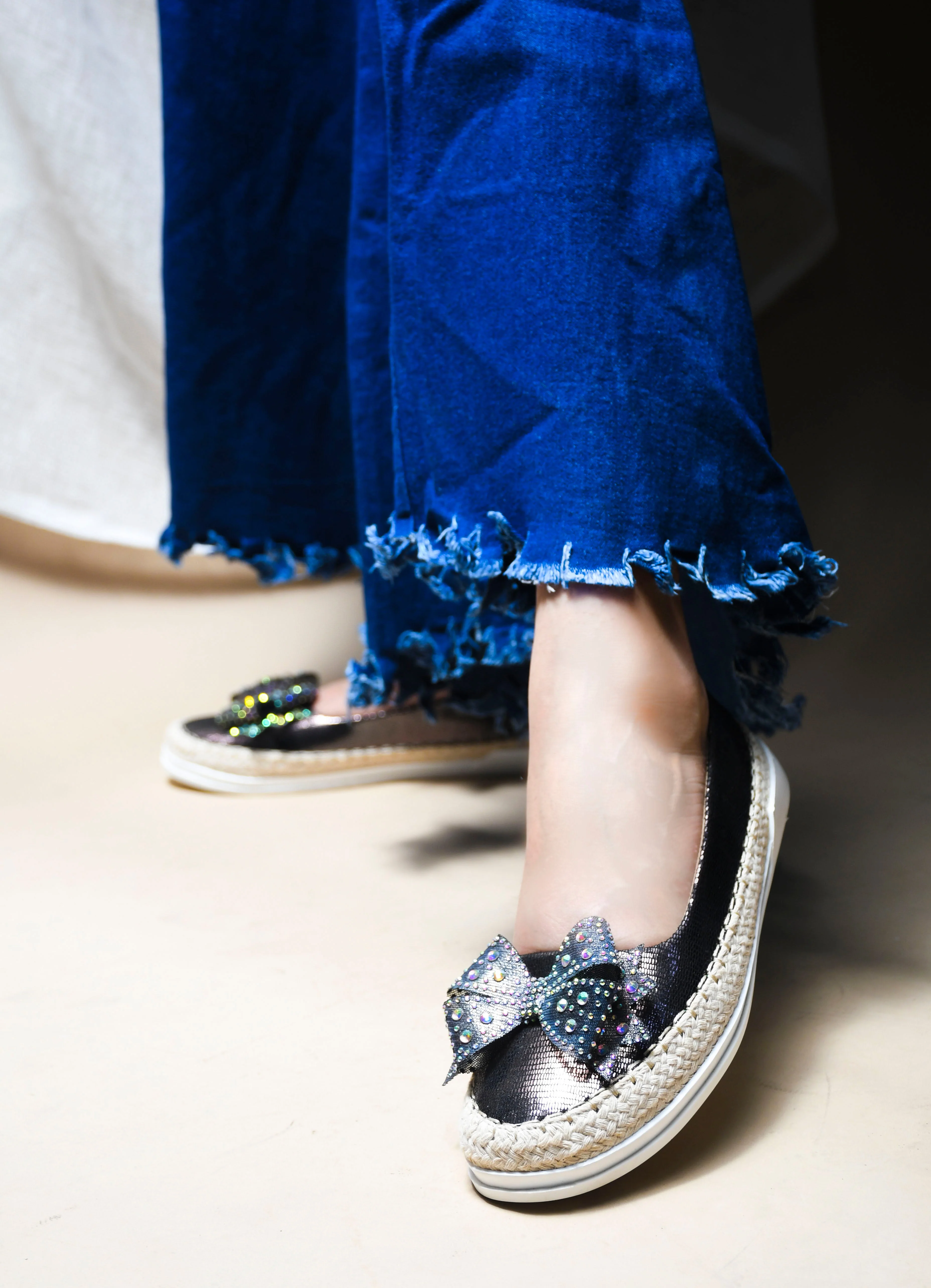 JM Looks Shimmer Espadrille Bow Loafers - Image 13