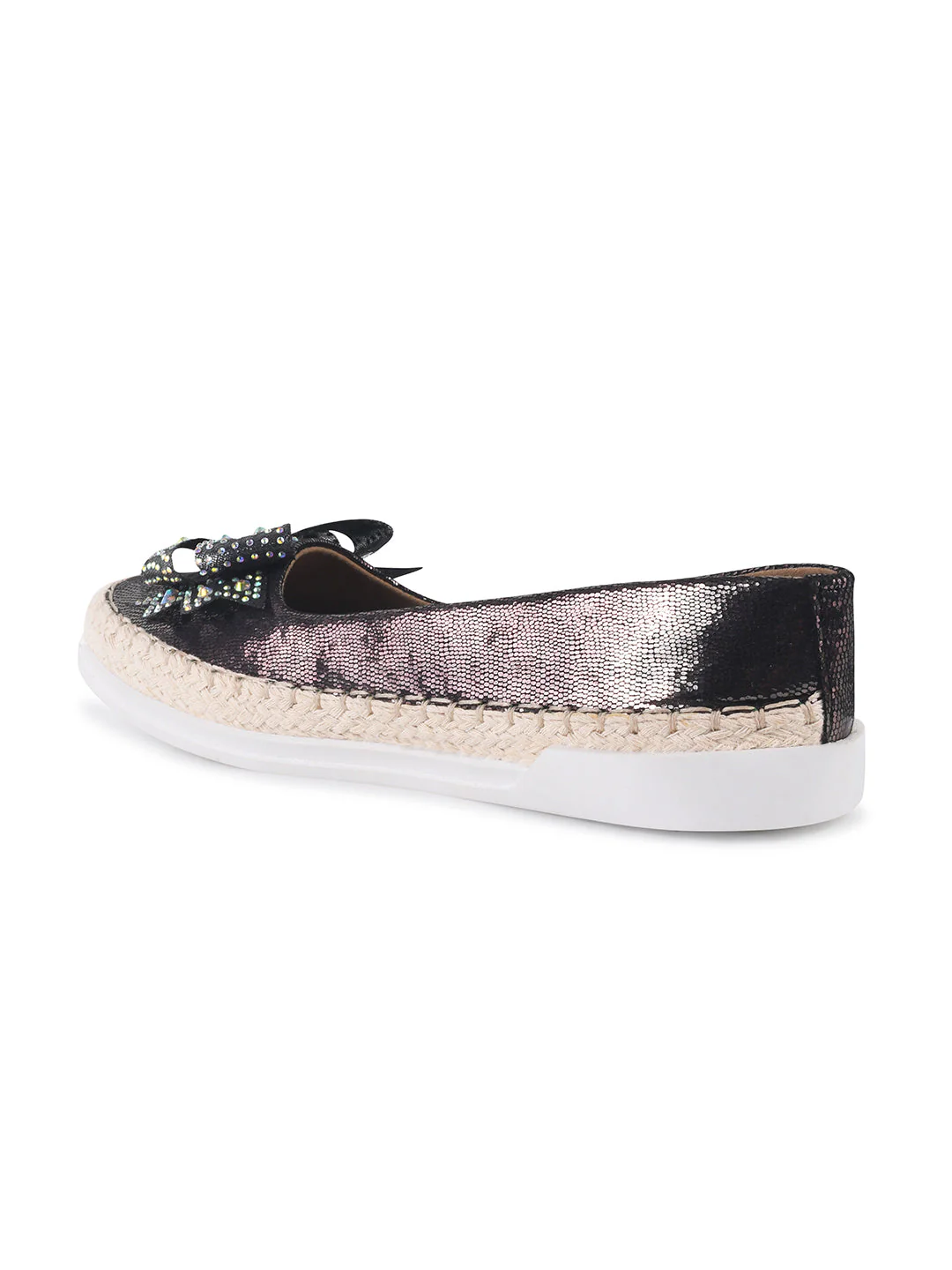 JM Looks Shimmer Espadrille Bow Loafers - Image 18