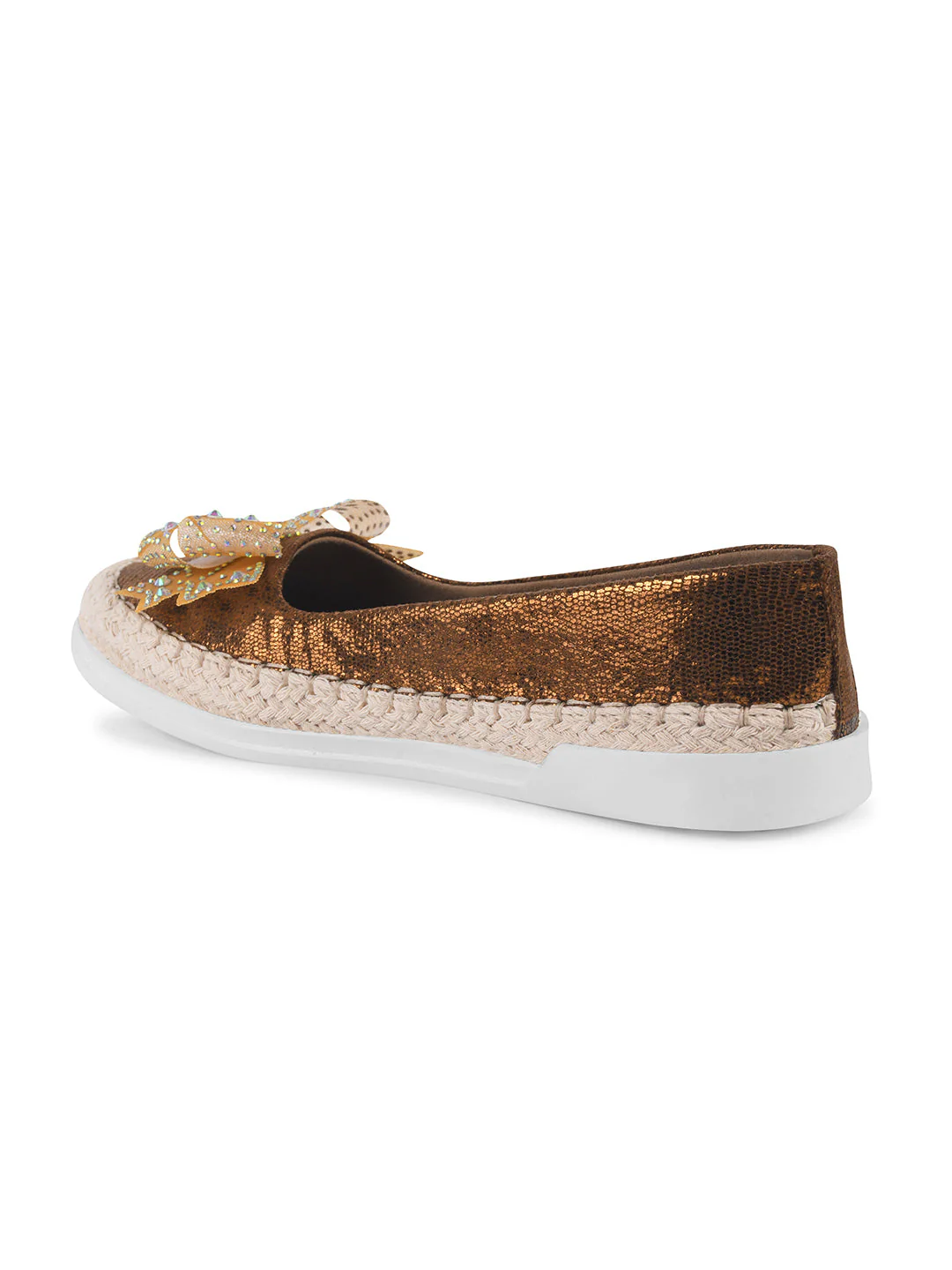 JM Looks Shimmer Espadrille Bow Loafers - Image 6