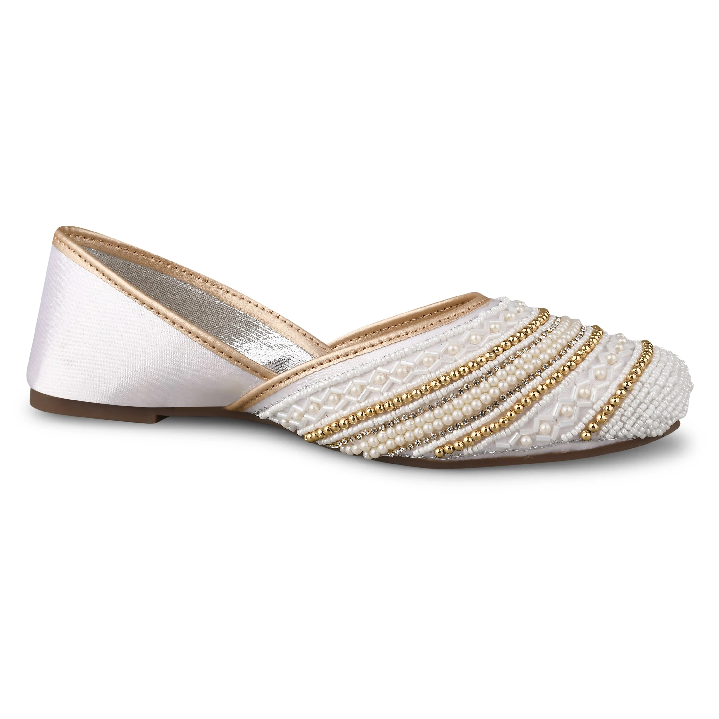 Jm Looks Embellished Pearl & Bead Juttis - Image 18