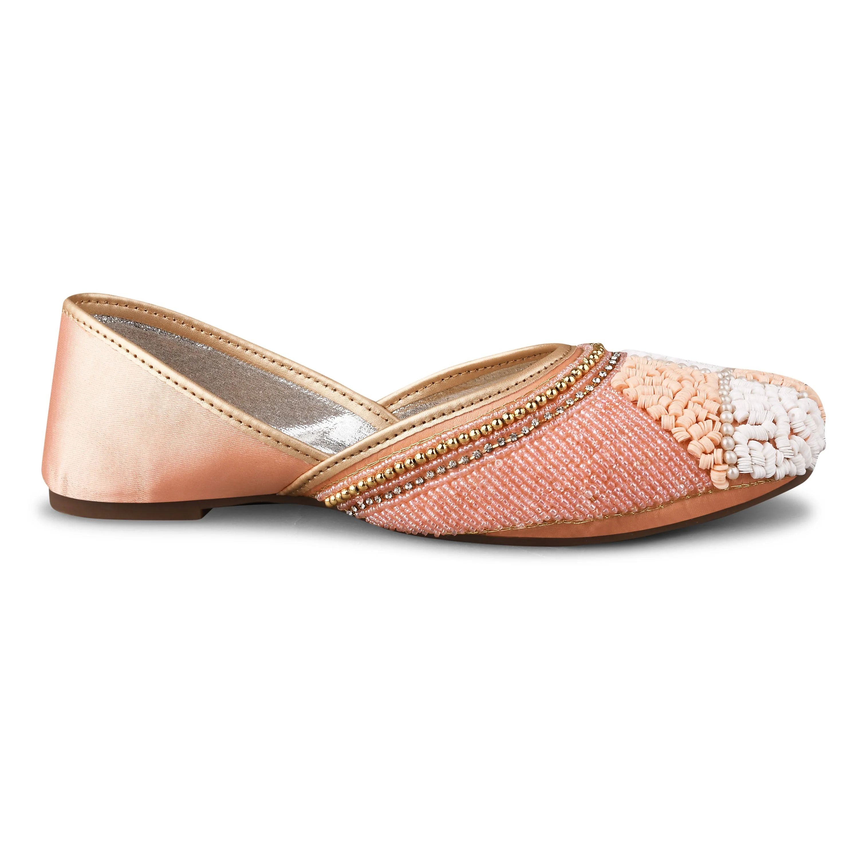 Jm Looks Checkered Beaded Women's Juttis - Image 11