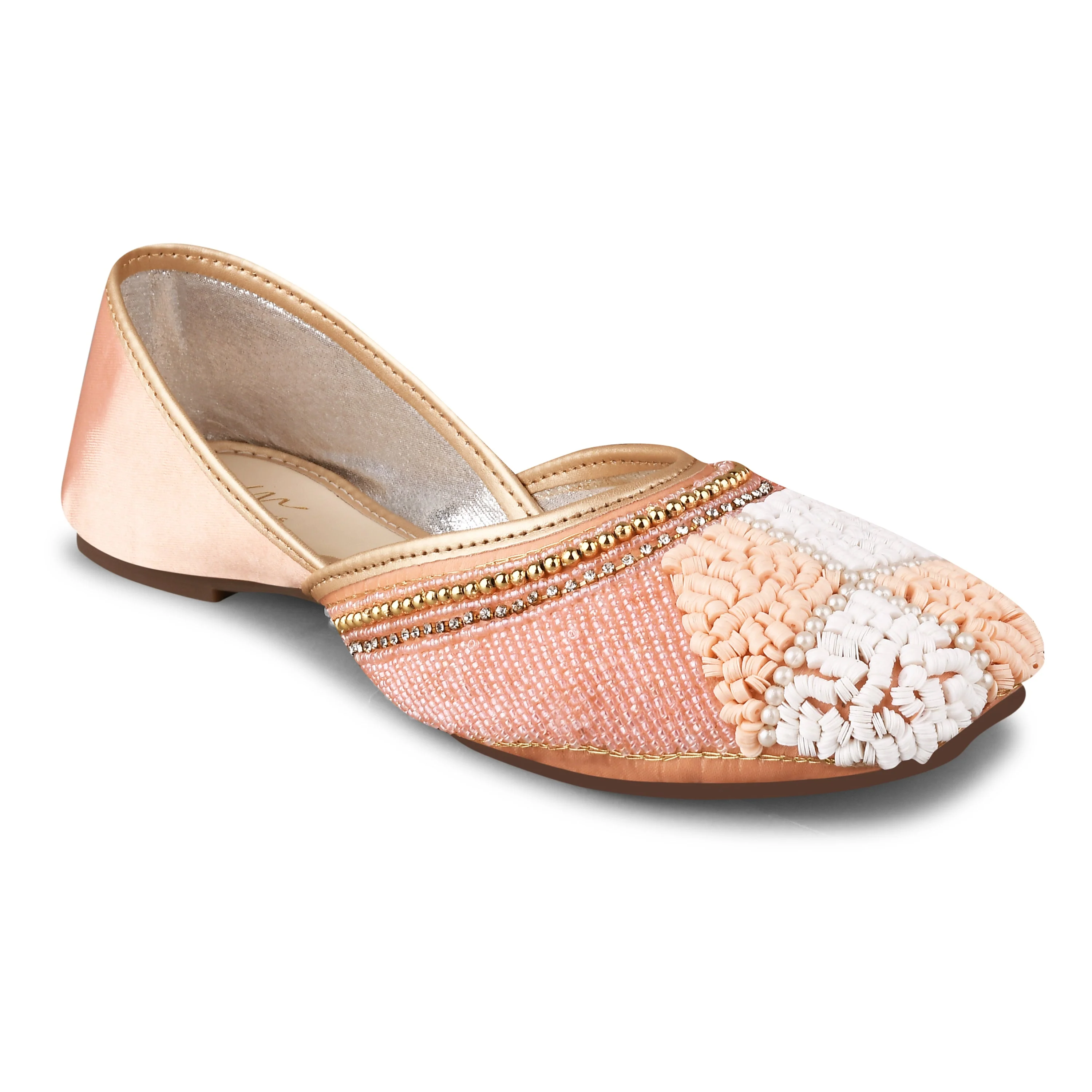 Jm Looks Checkered Beaded Women's Juttis - Image 12