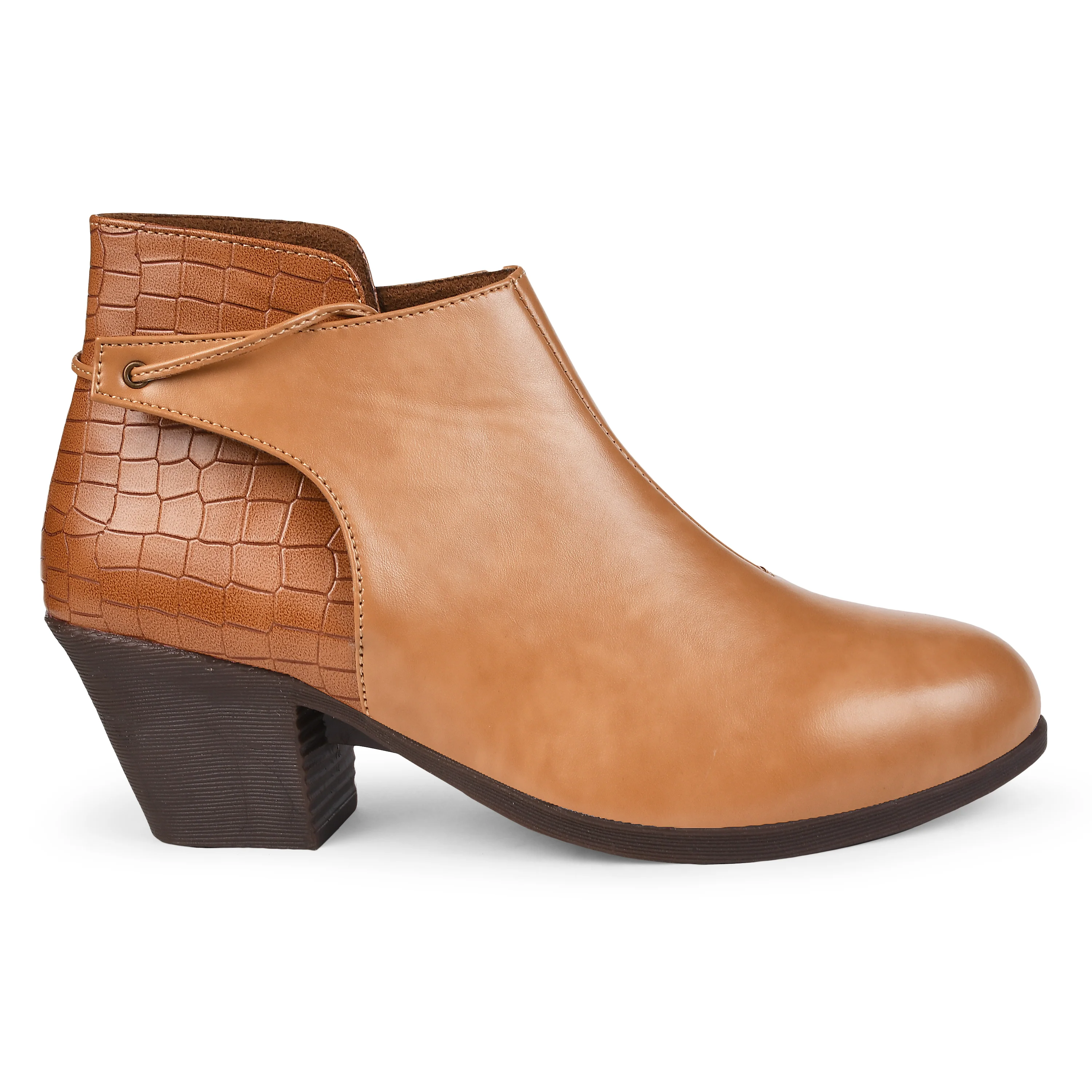 Jm Looks Women's Heeled Ankle Boots with Tie Detail - Image 12