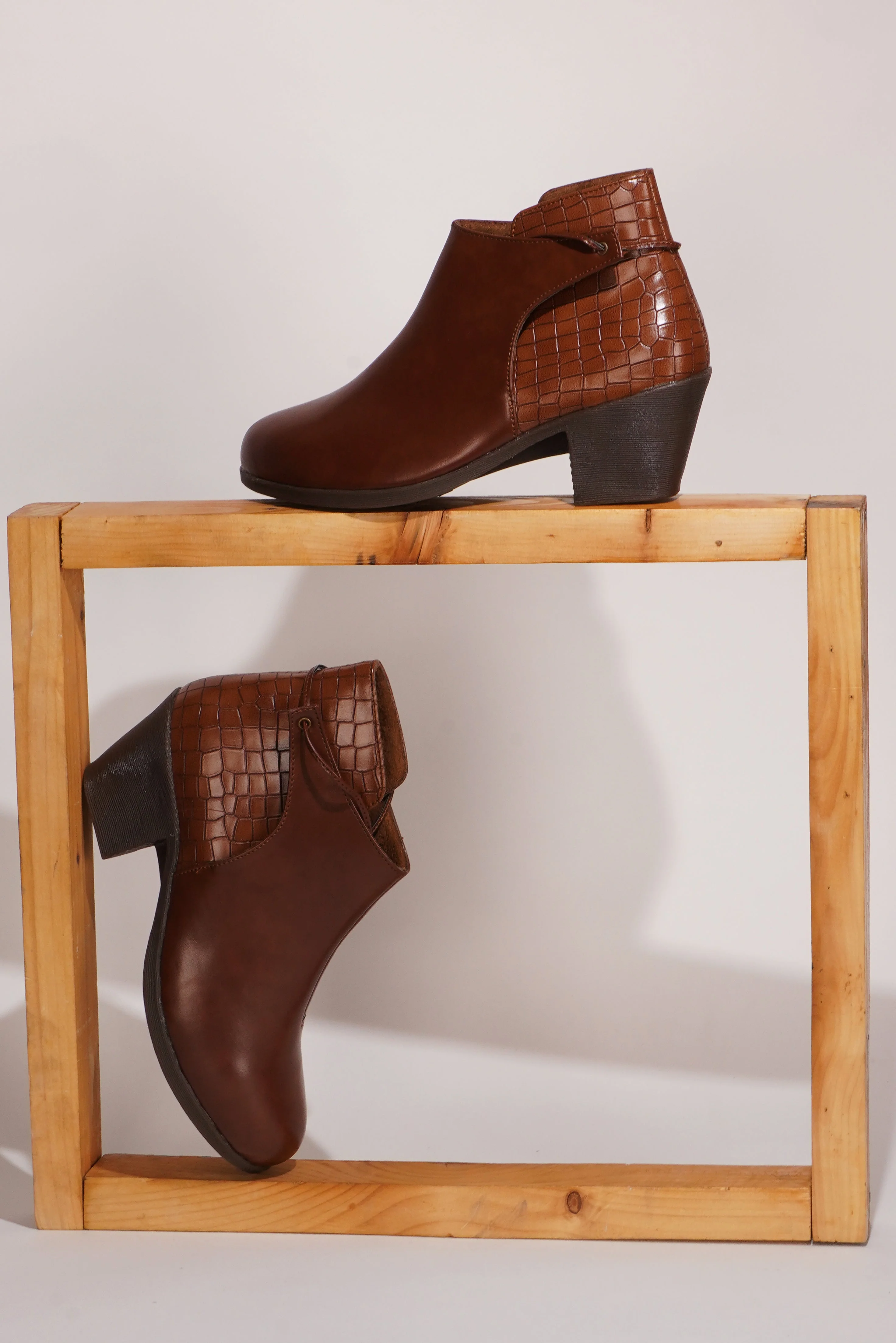 Jm Looks Women's Heeled Ankle Boots with Tie Detail - Image 16