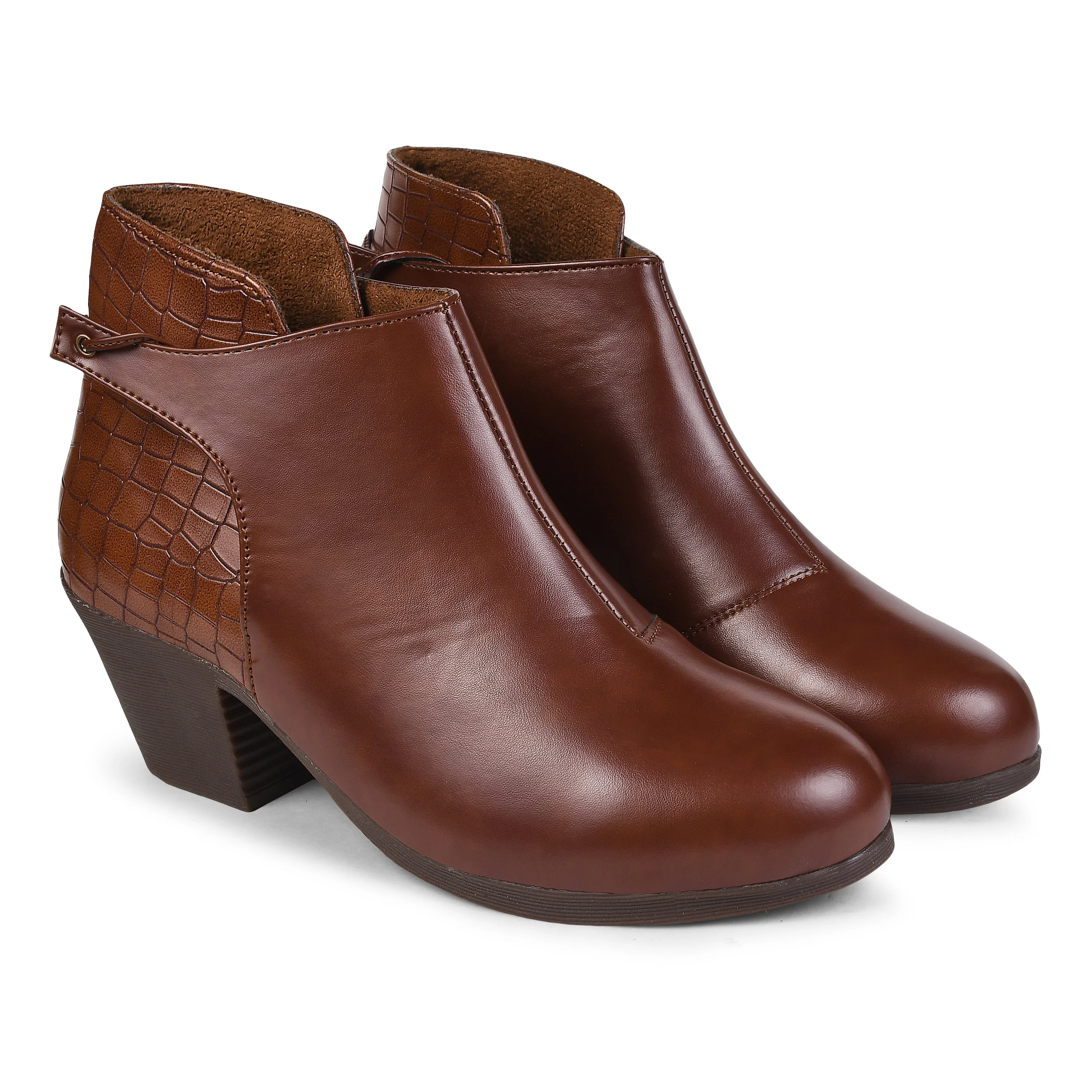 Jm Looks Women's Heeled Ankle Boots with Tie Detail - Image 17