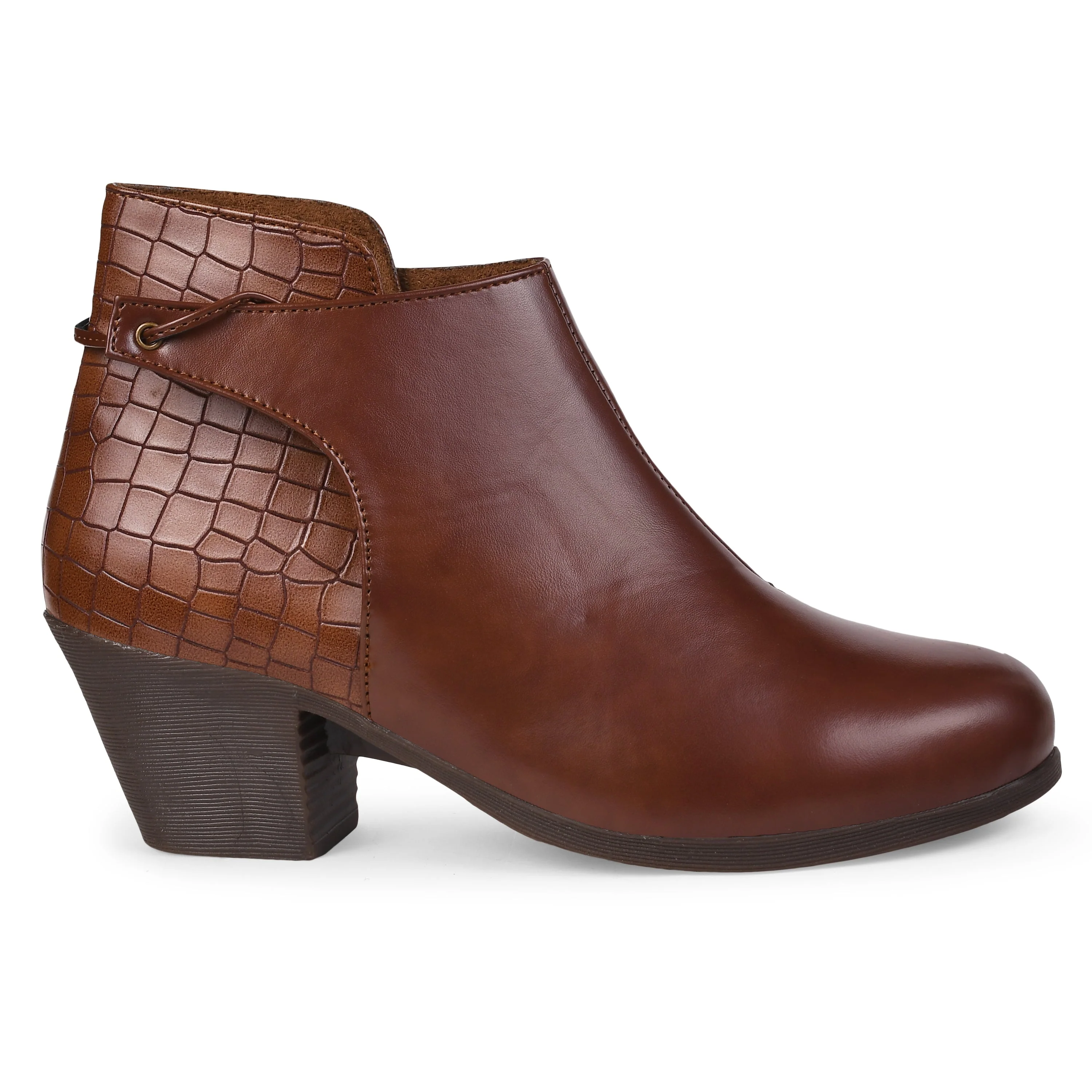 Jm Looks Women's Heeled Ankle Boots with Tie Detail - Image 18