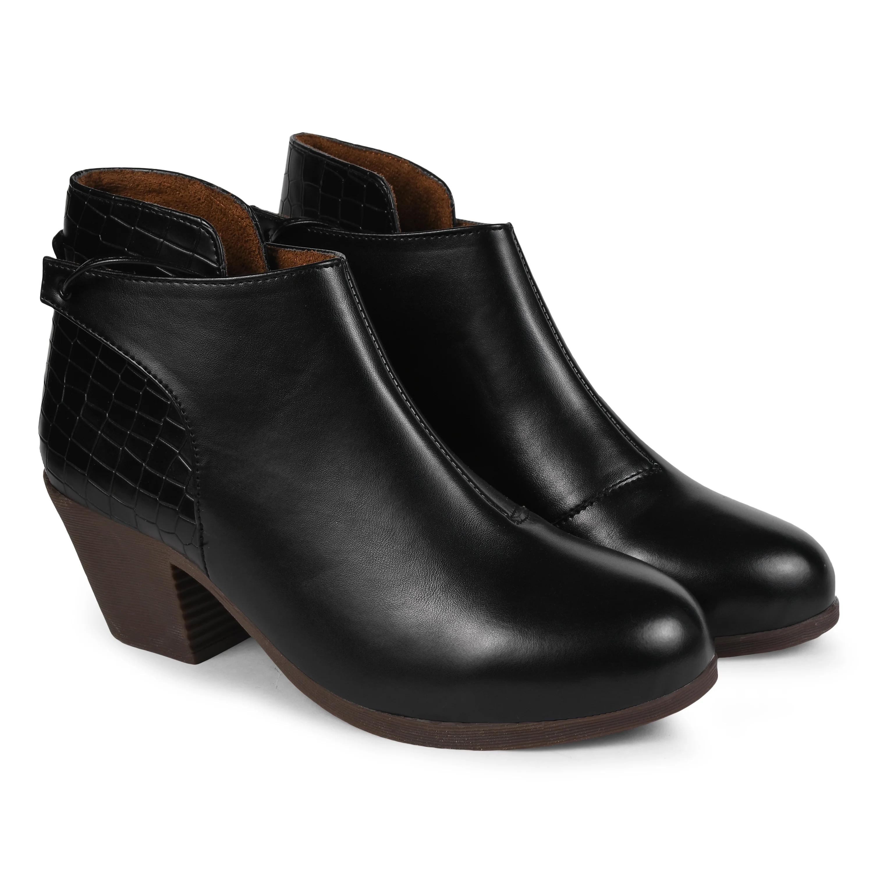 Jm Looks Women's Heeled Ankle Boots with Tie Detail - Image 5