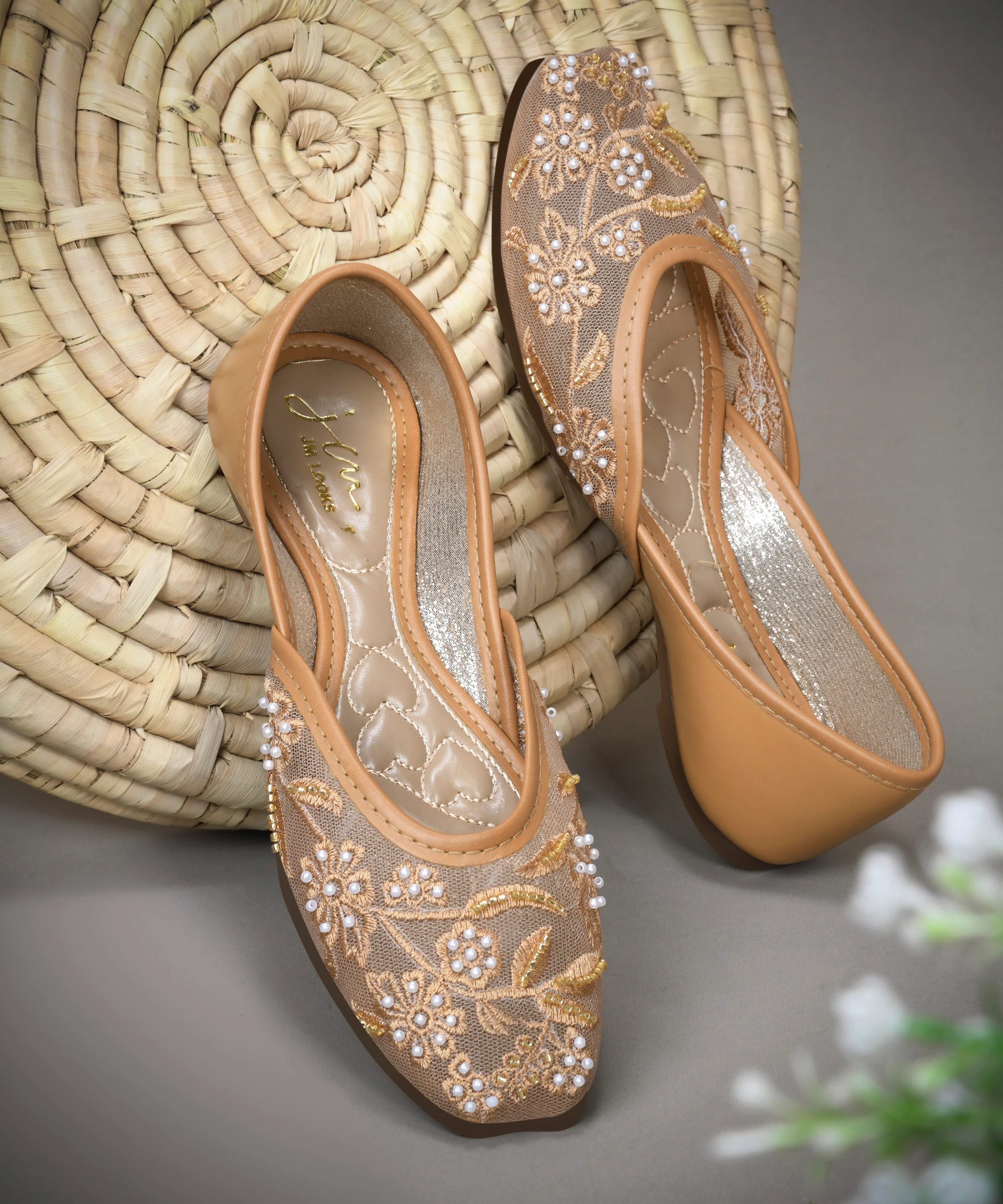 Festive Wear Juttis with Detailed Threadwork and Easy Slip-On Design