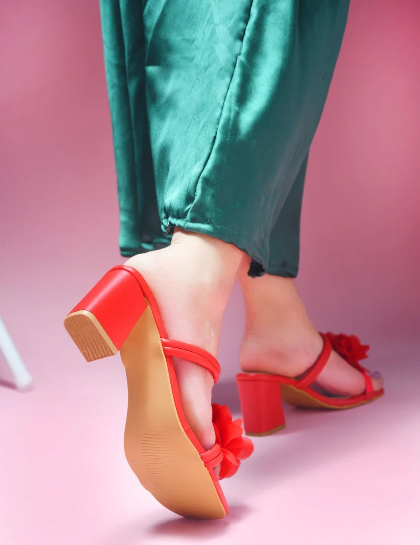 Jm Looks Floral Embellished Block Heels - Image 10