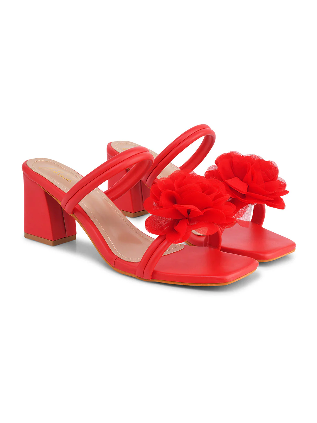 Jm Looks Floral Embellished Block Heels - Image 11