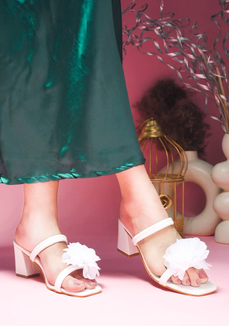 Jm Looks Floral Embellished Block Heels - Image 13