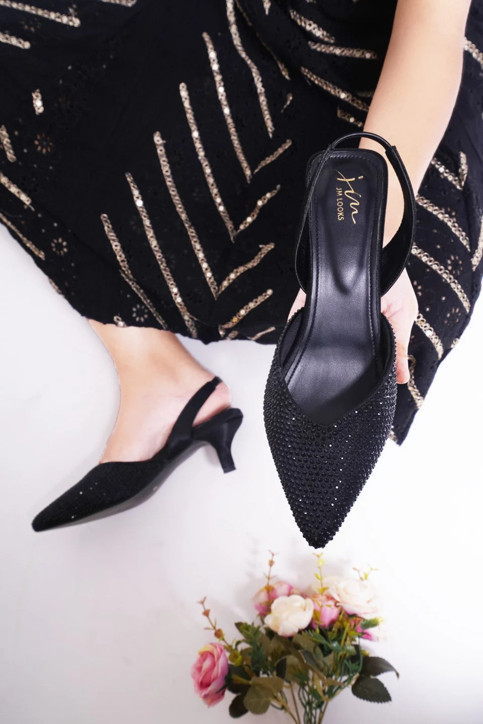 Floral Heels : Ethnic Pencil Mules - Image 4
