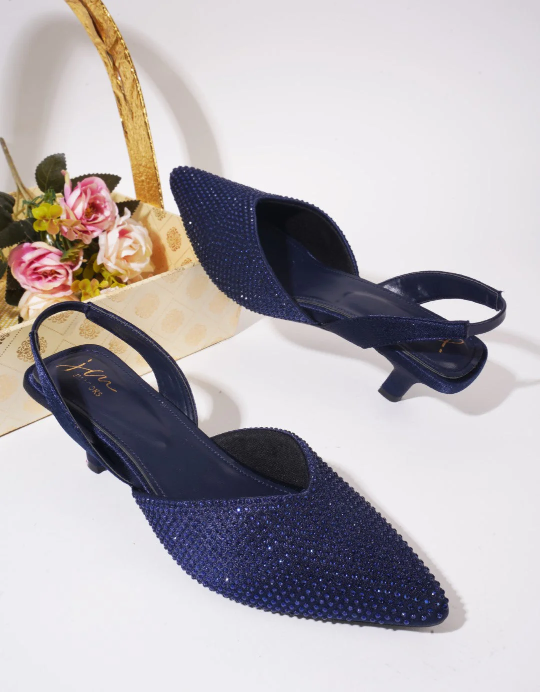 Floral Heels : Ethnic Pencil Mules - Image 7