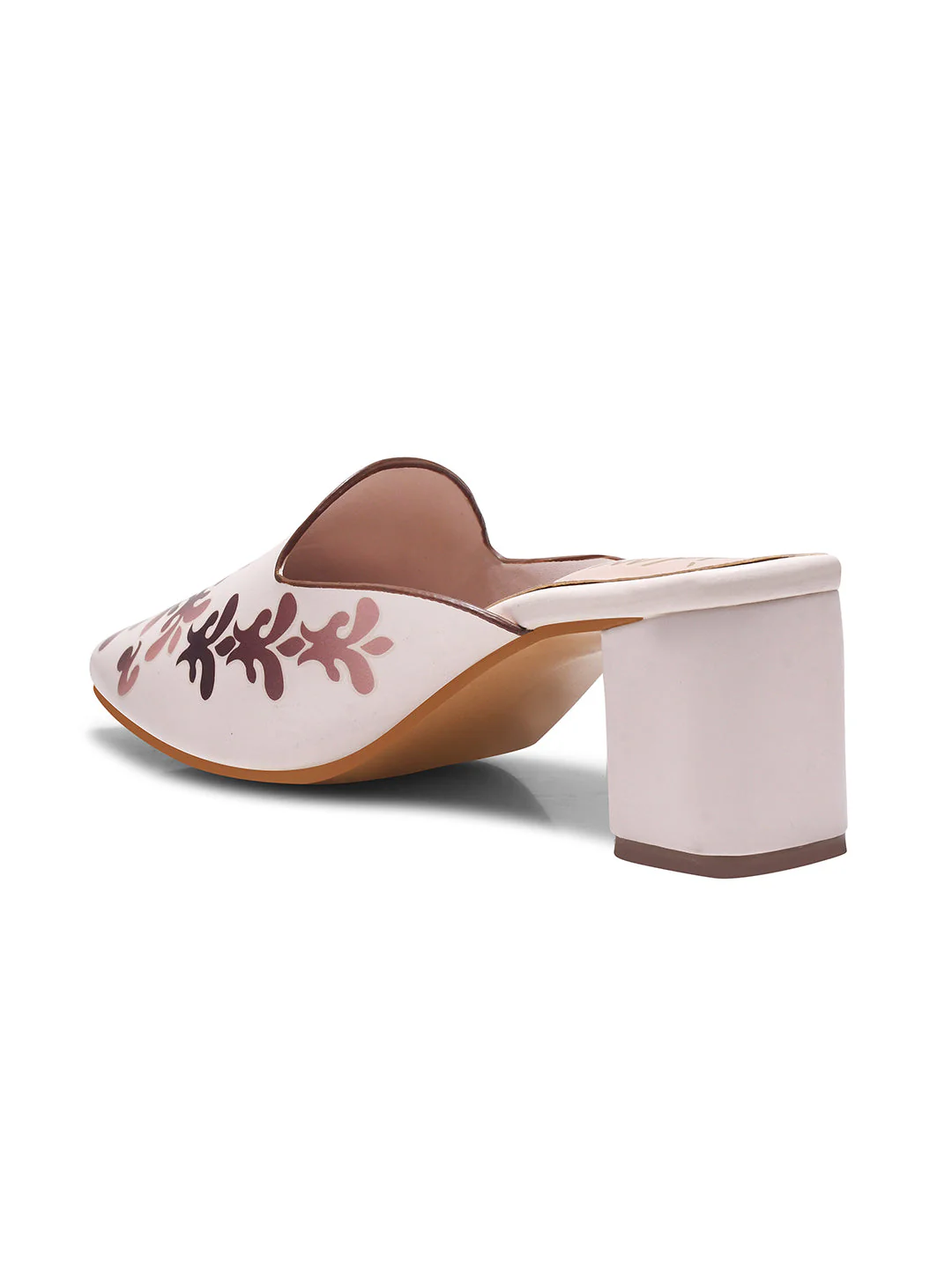 Jm Looks Floral Embellished Block Heel Mules - Image 12