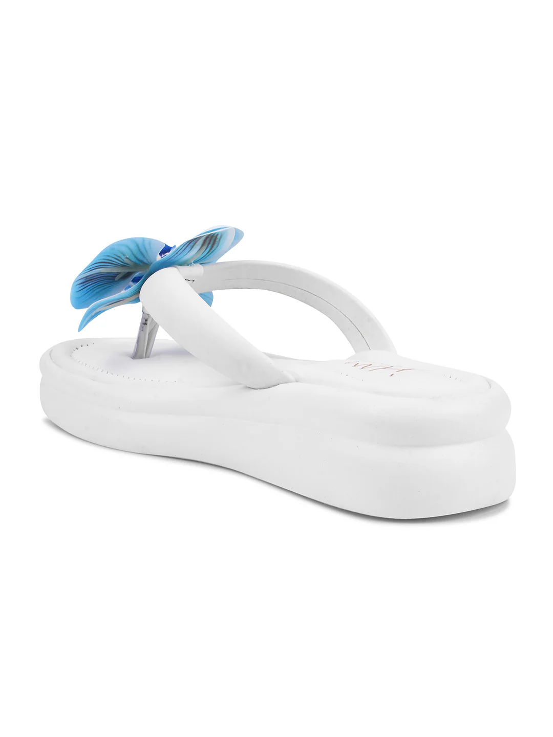 JM Looks Flower Embellished Wedge Flip-Flops - Image 6