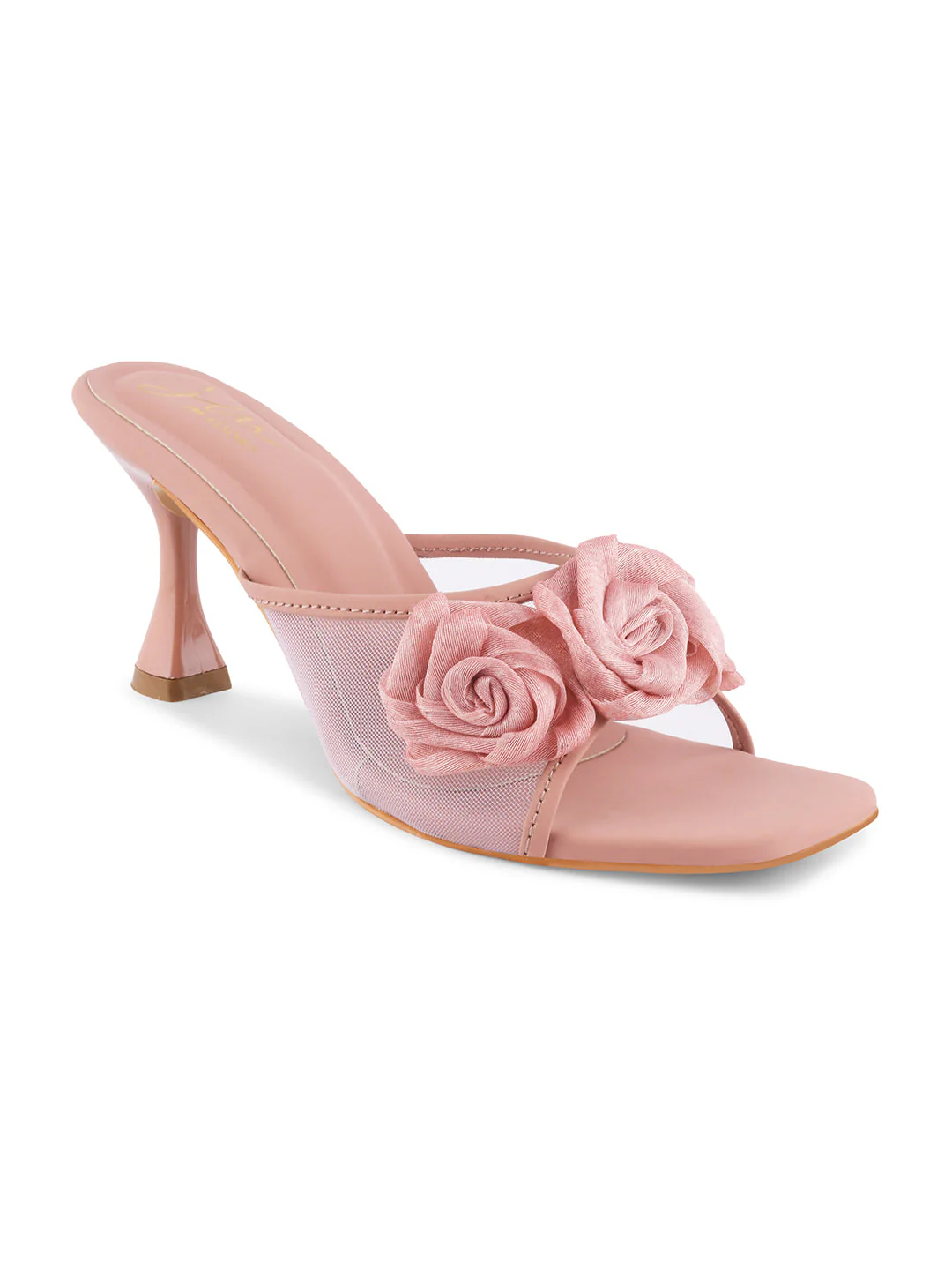 JM Looks Floral Heeled Mules - Image 17