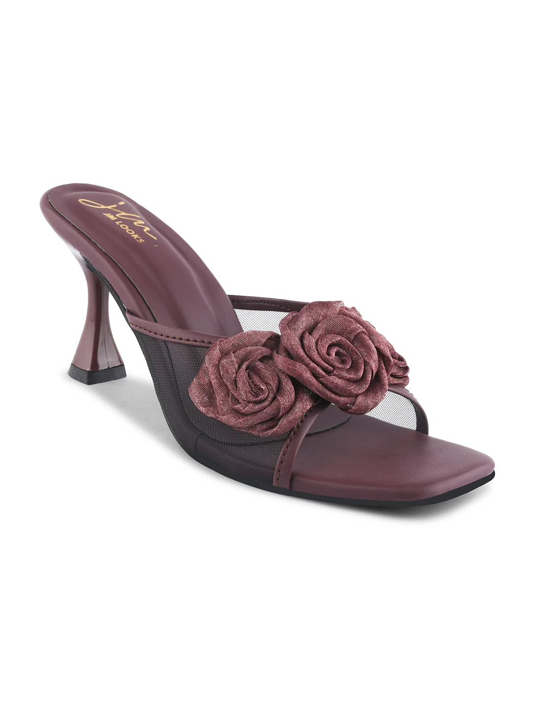 JM Looks Floral Heeled Mules - Image 24