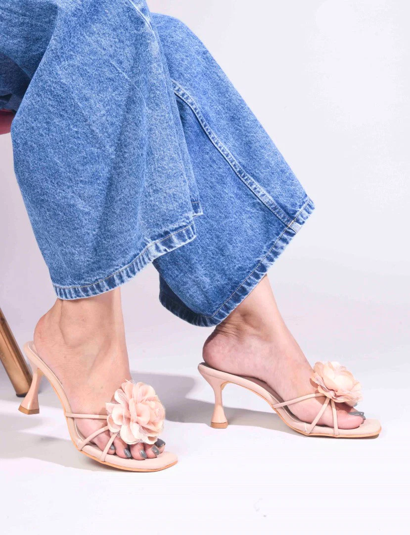 Jm Looks Floral Accent Heeled Mules - Image 16