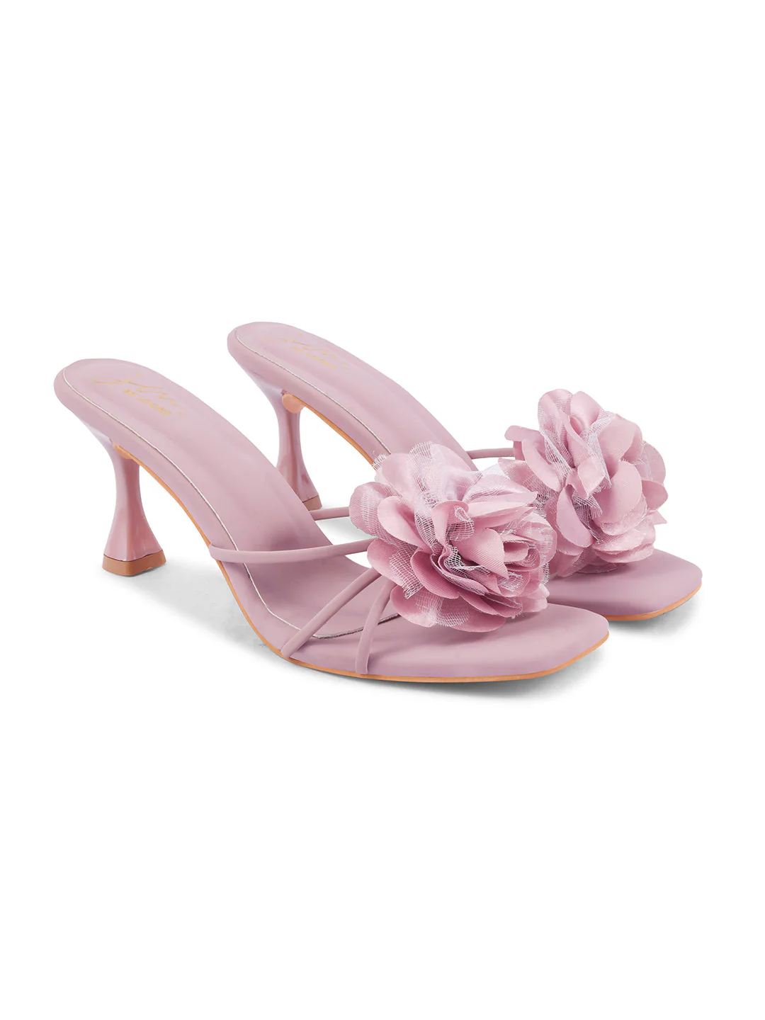 Jm Looks Floral Embellished Stiletto Mules for Women & Girls - Image 12
