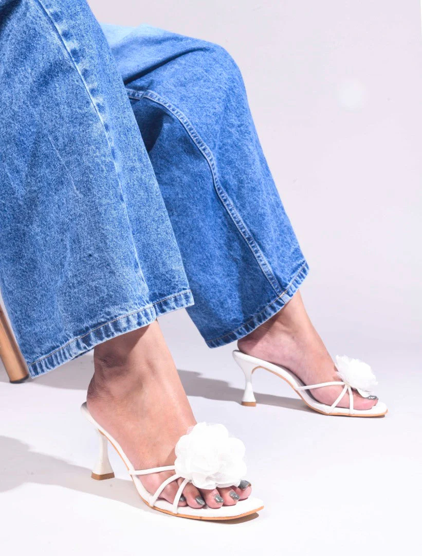 Jm Looks Floral Embellished Heeled Mules - Image 21