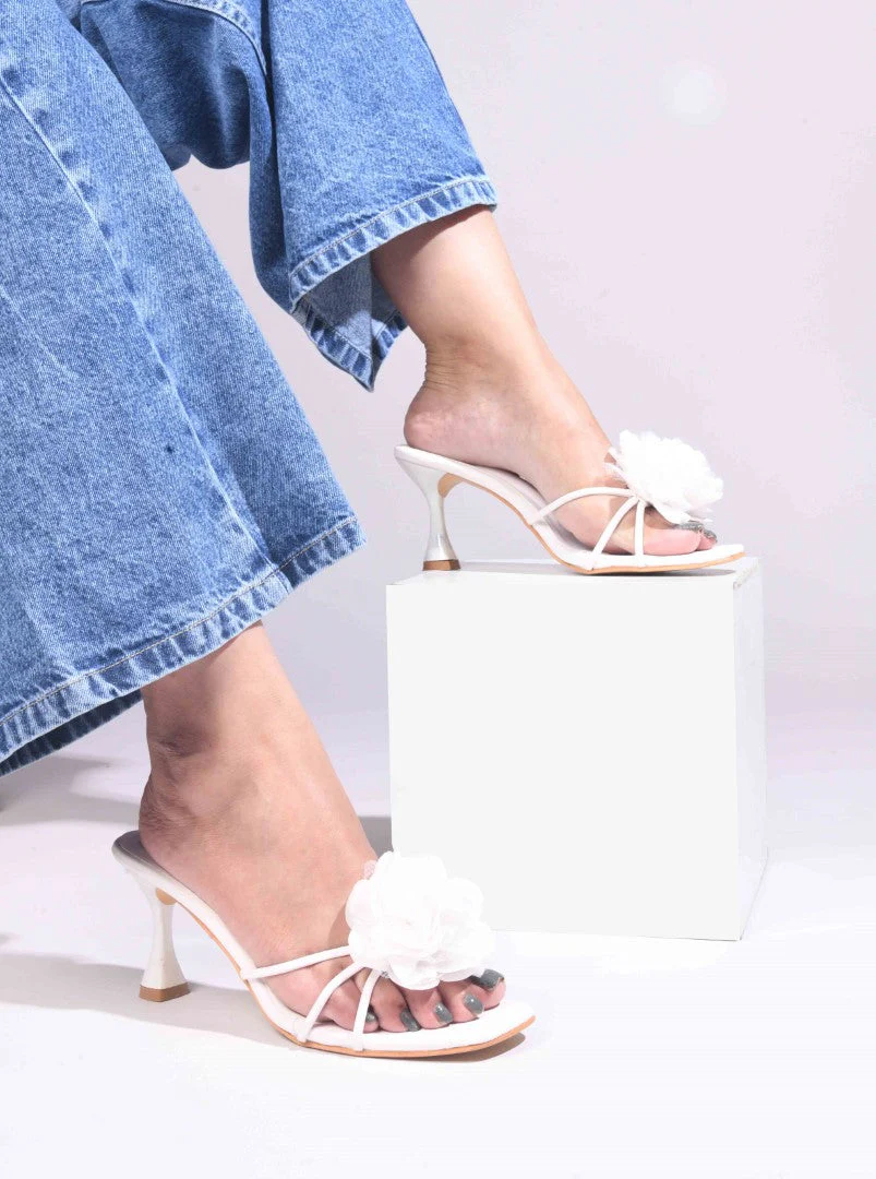 Jm Looks Floral Embellished Heeled Mules - Image 22