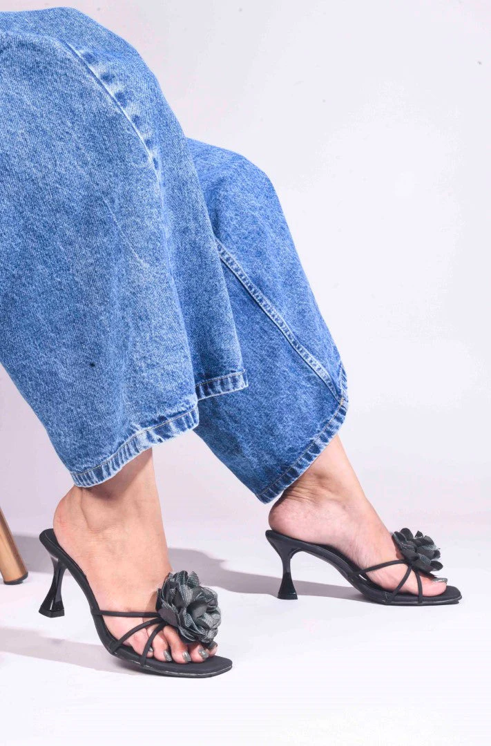Jm Looks Floral Embellished Stiletto Mules for Women & Girls - Image 4
