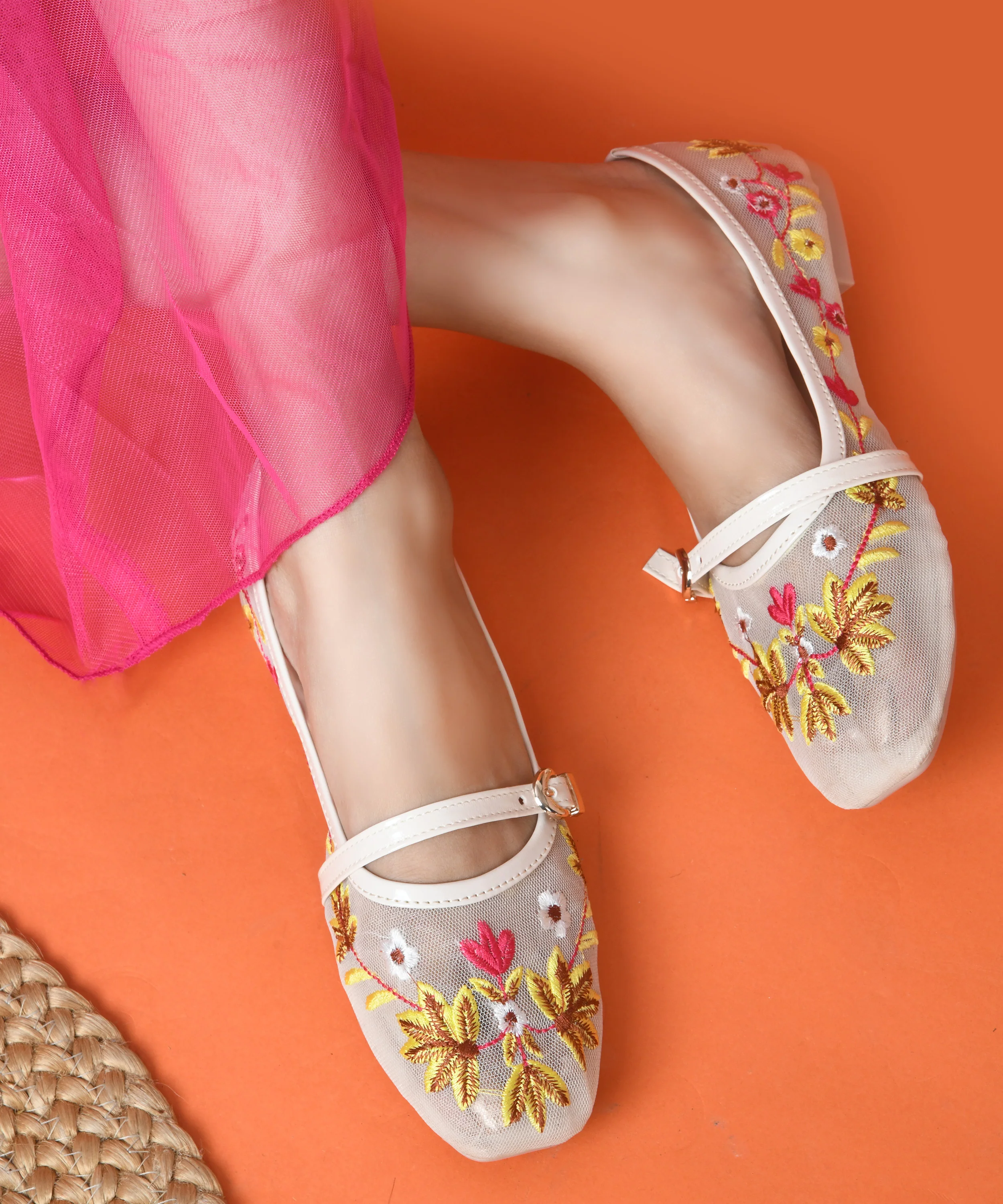 Garden Glow Hand-Embroidered Flats - Image 10
