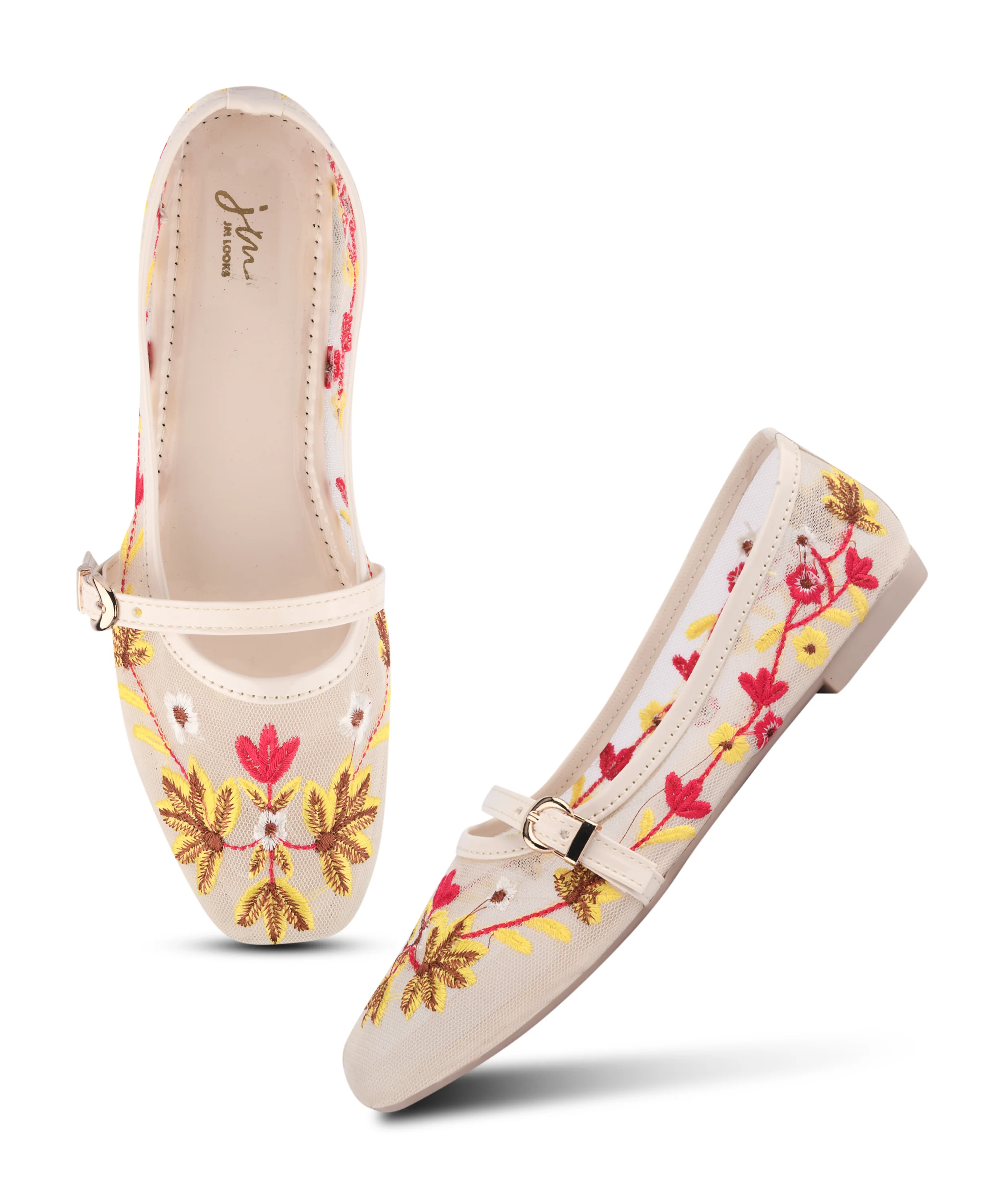 Garden Glow Hand-Embroidered Flats - Image 11