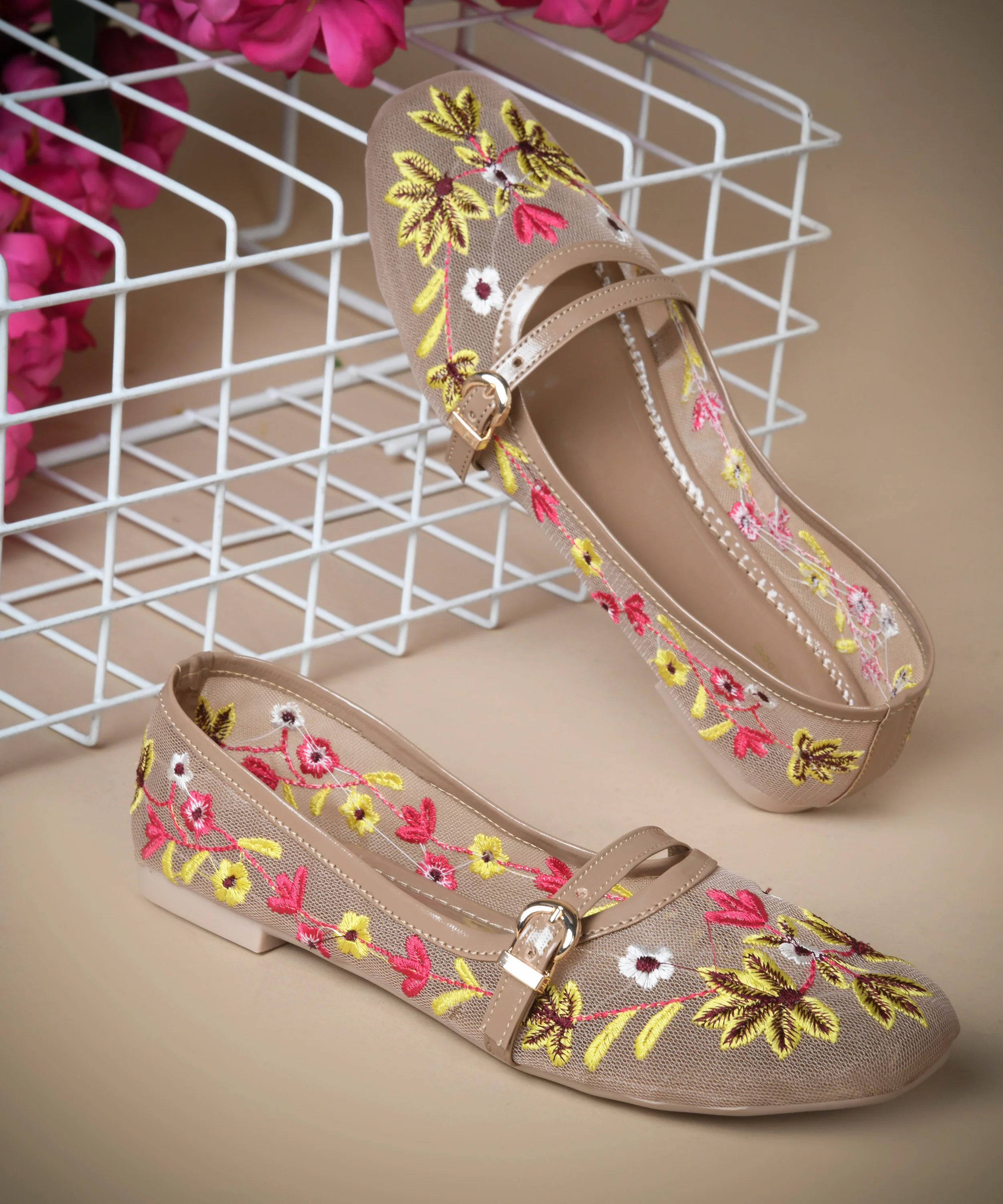 Garden Glow Hand-Embroidered Flats - Image 13