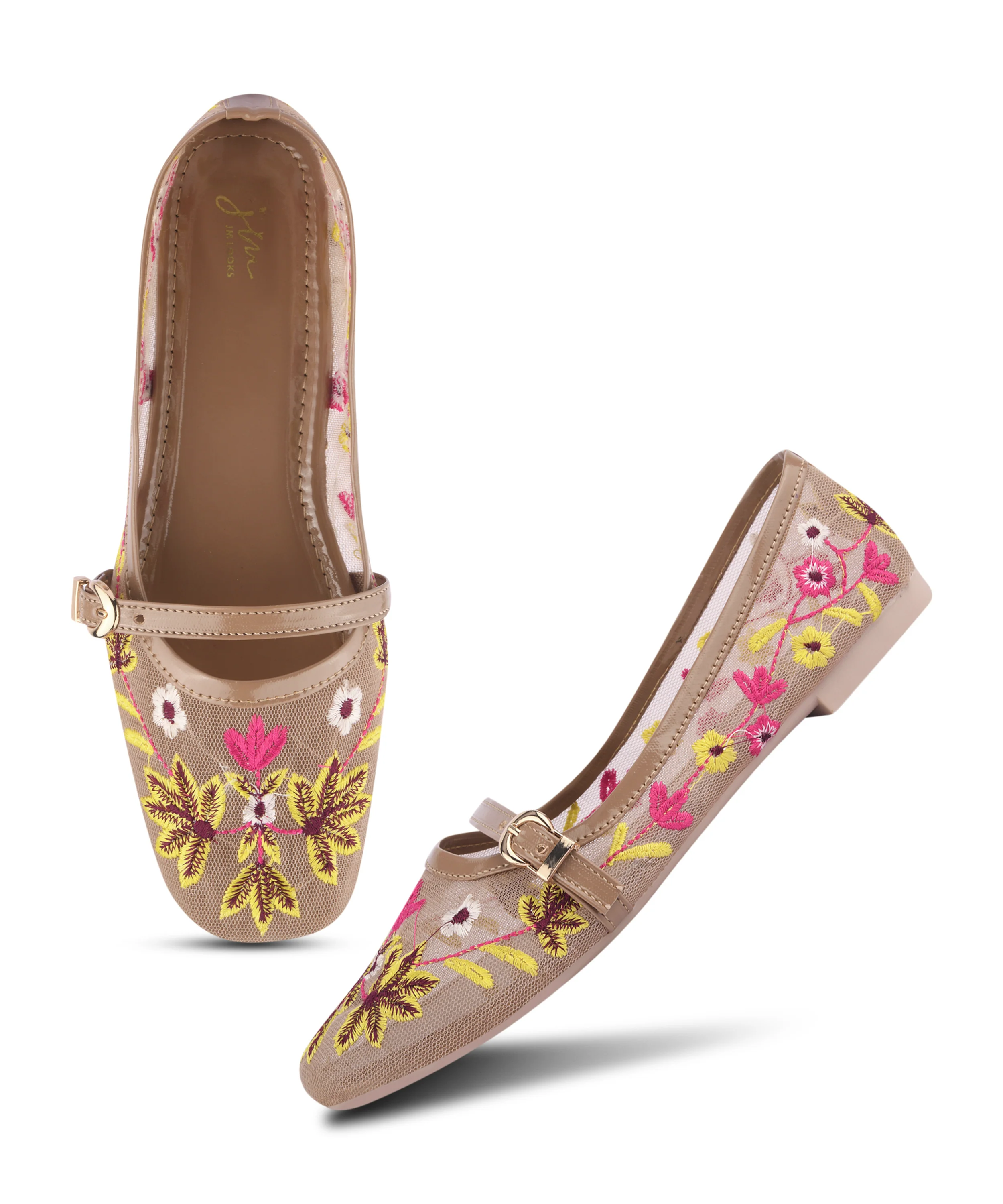 Garden Glow Hand-Embroidered Flats - Image 17