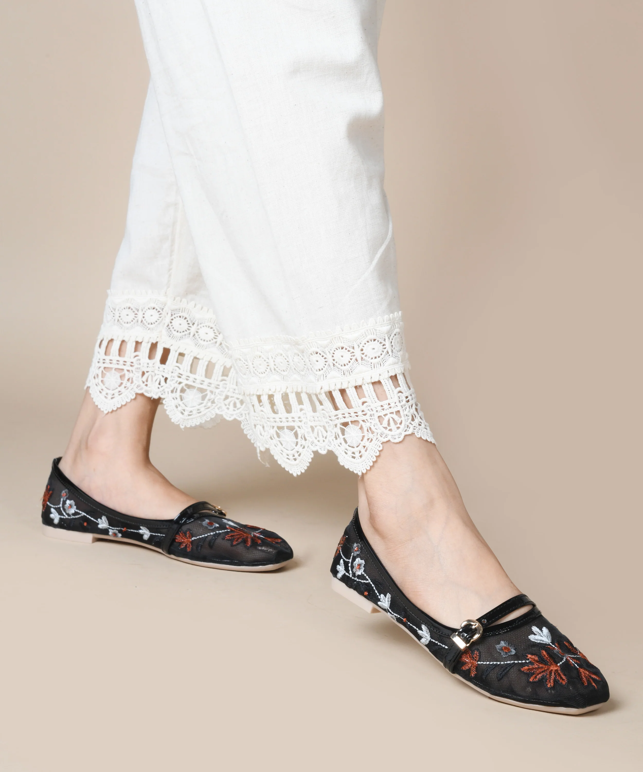 Garden Glow Hand-Embroidered Flats - Image 4