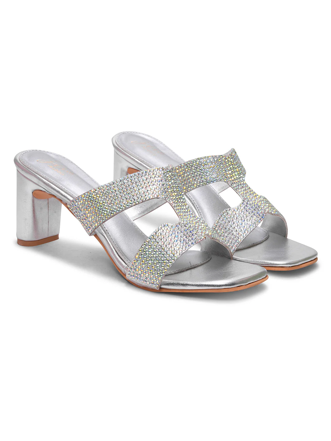 Jm Looks Dazzling Embellished Block Heels for Women & Girls - Image 11