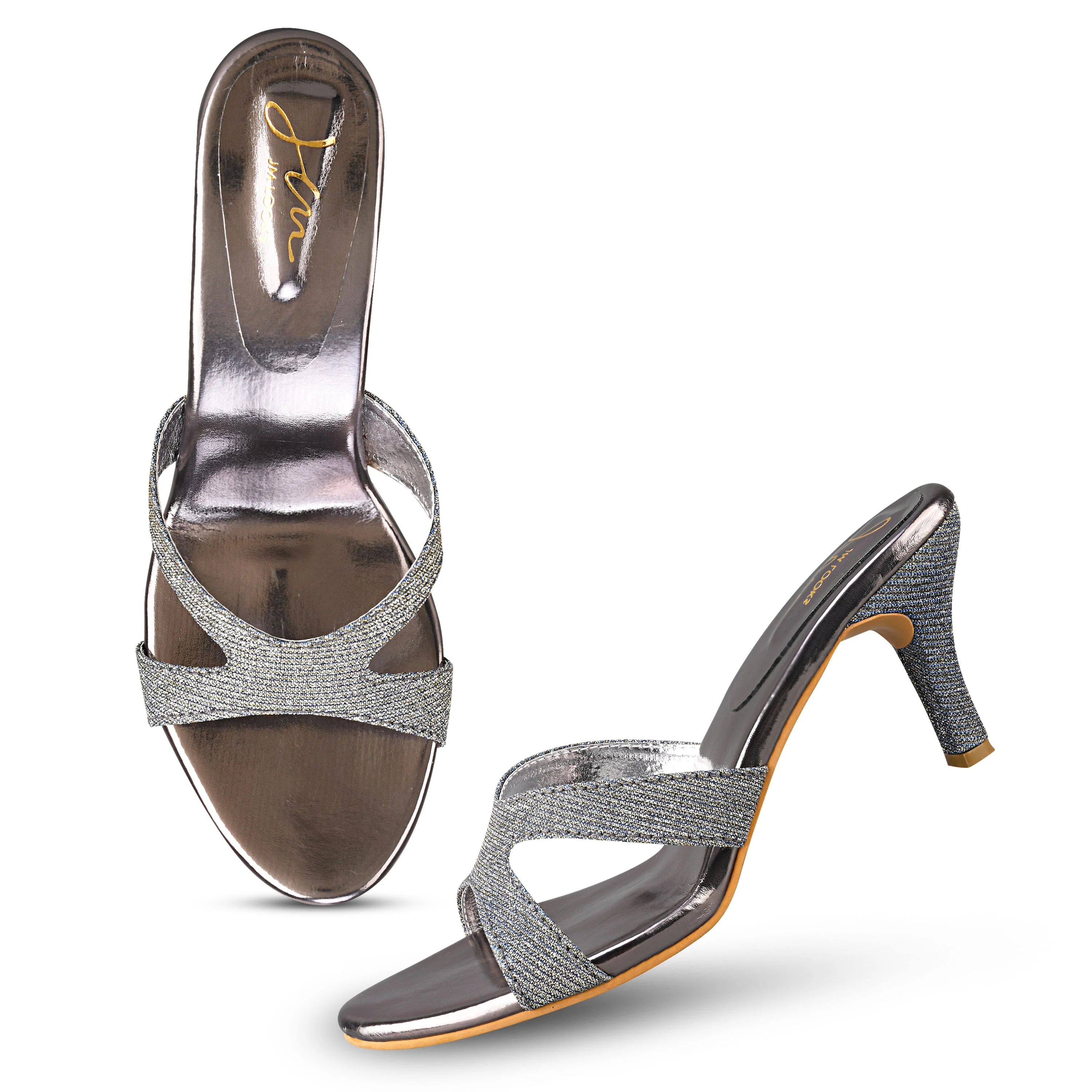 Jm Looks Glamorous Embellished Heels for Women & Girls - Image 3