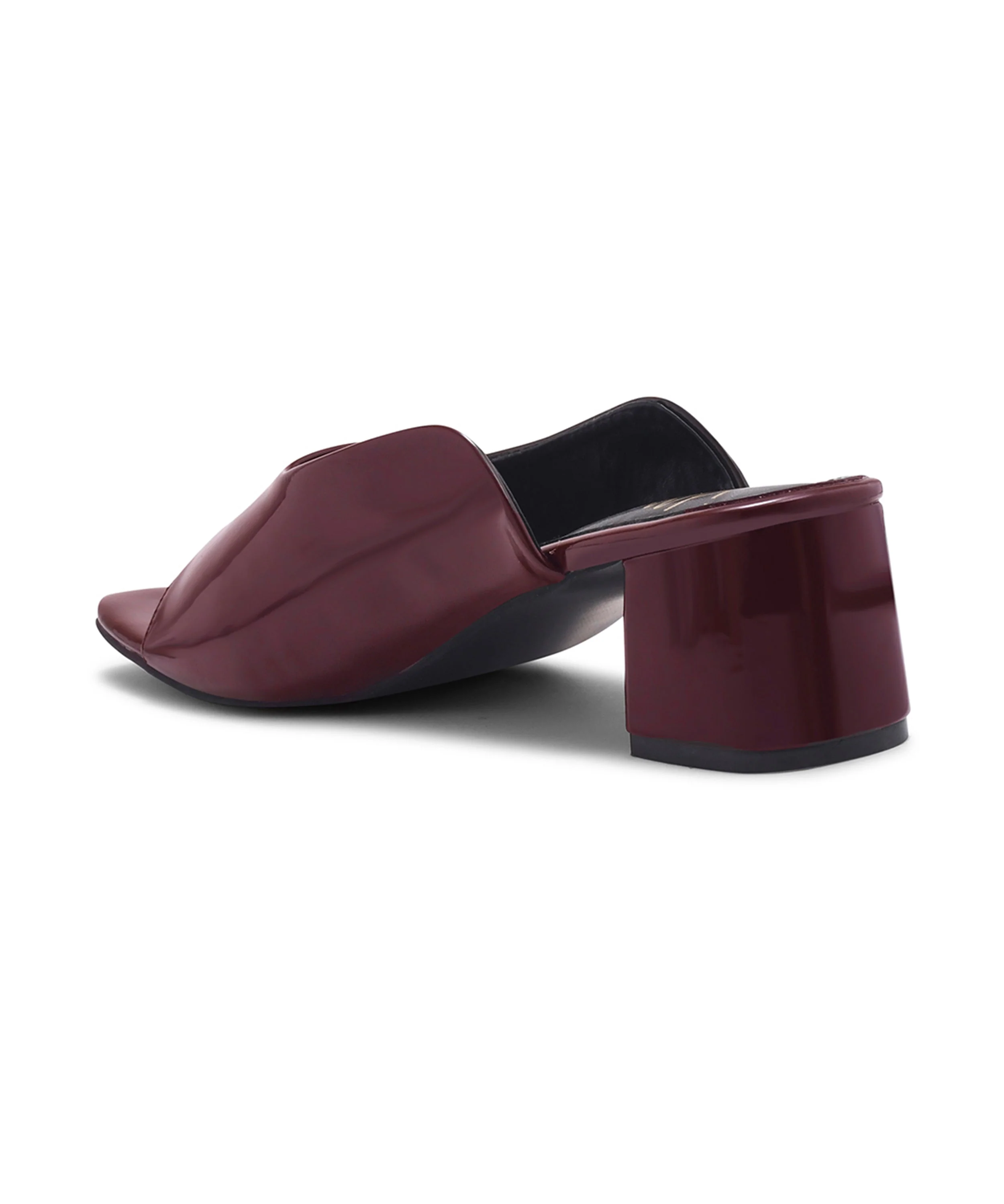 Glossy Block Heel Slip-On Sandals for Women - Image 12