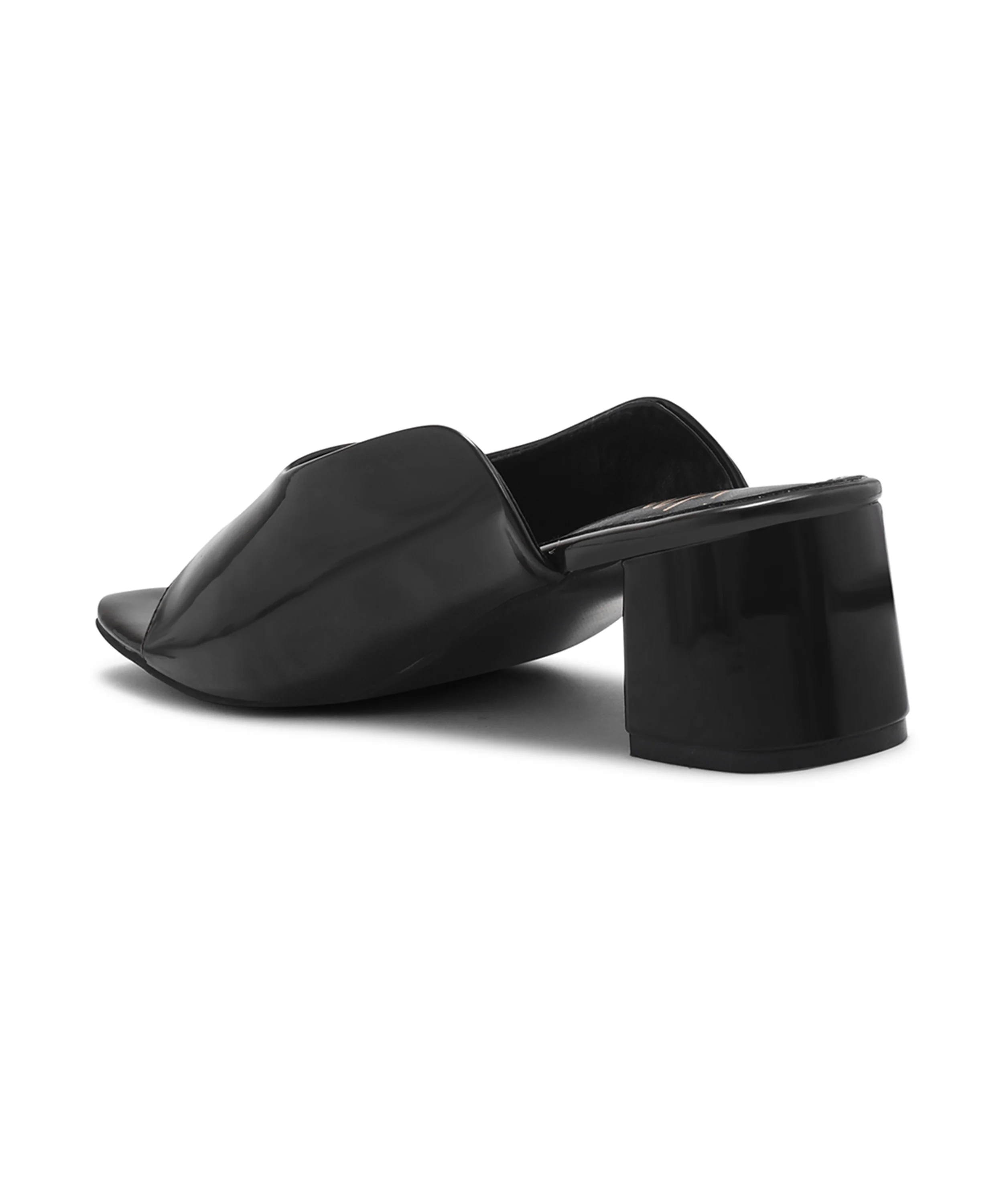 Glossy Block Heel Slip-On Sandals for Women - Image 6