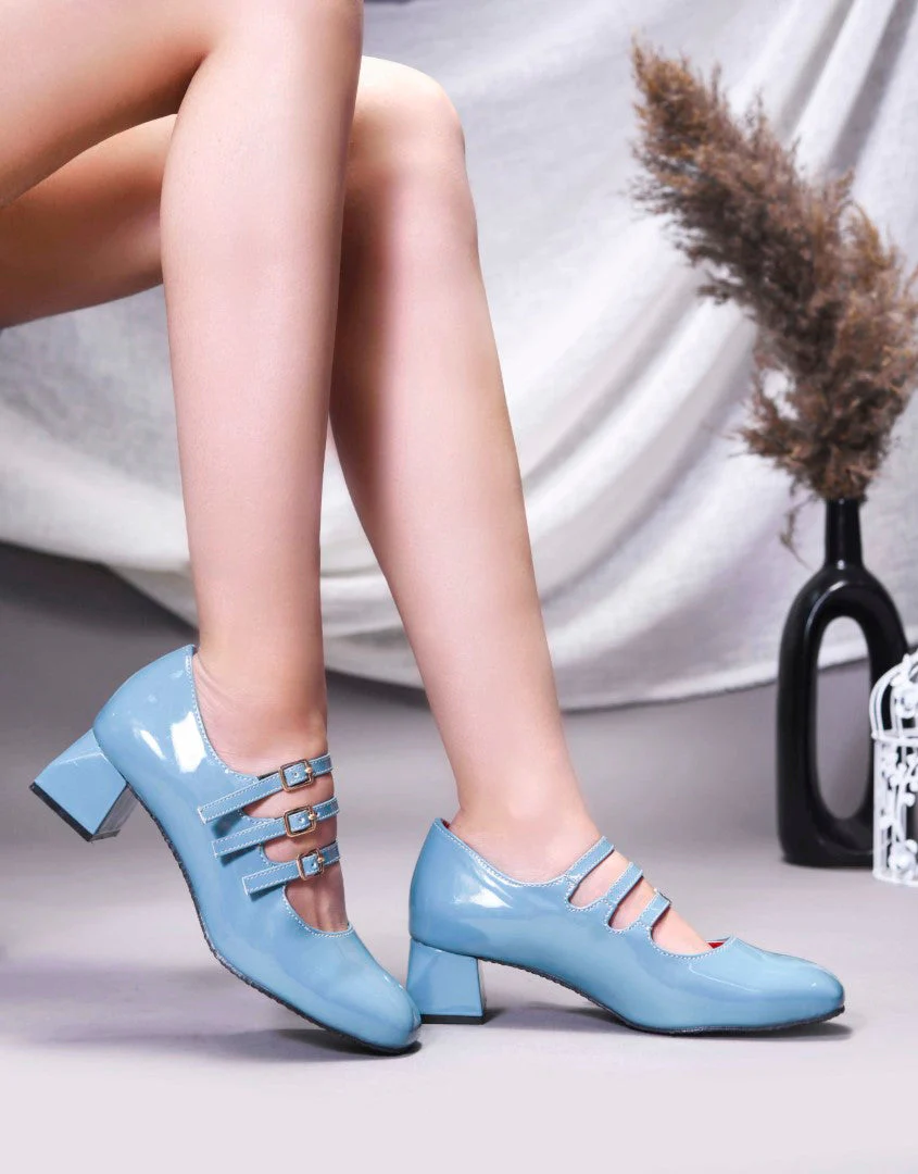 Jm Looks Triple-Strap Buckle Mary Jane Shoes - Image 11