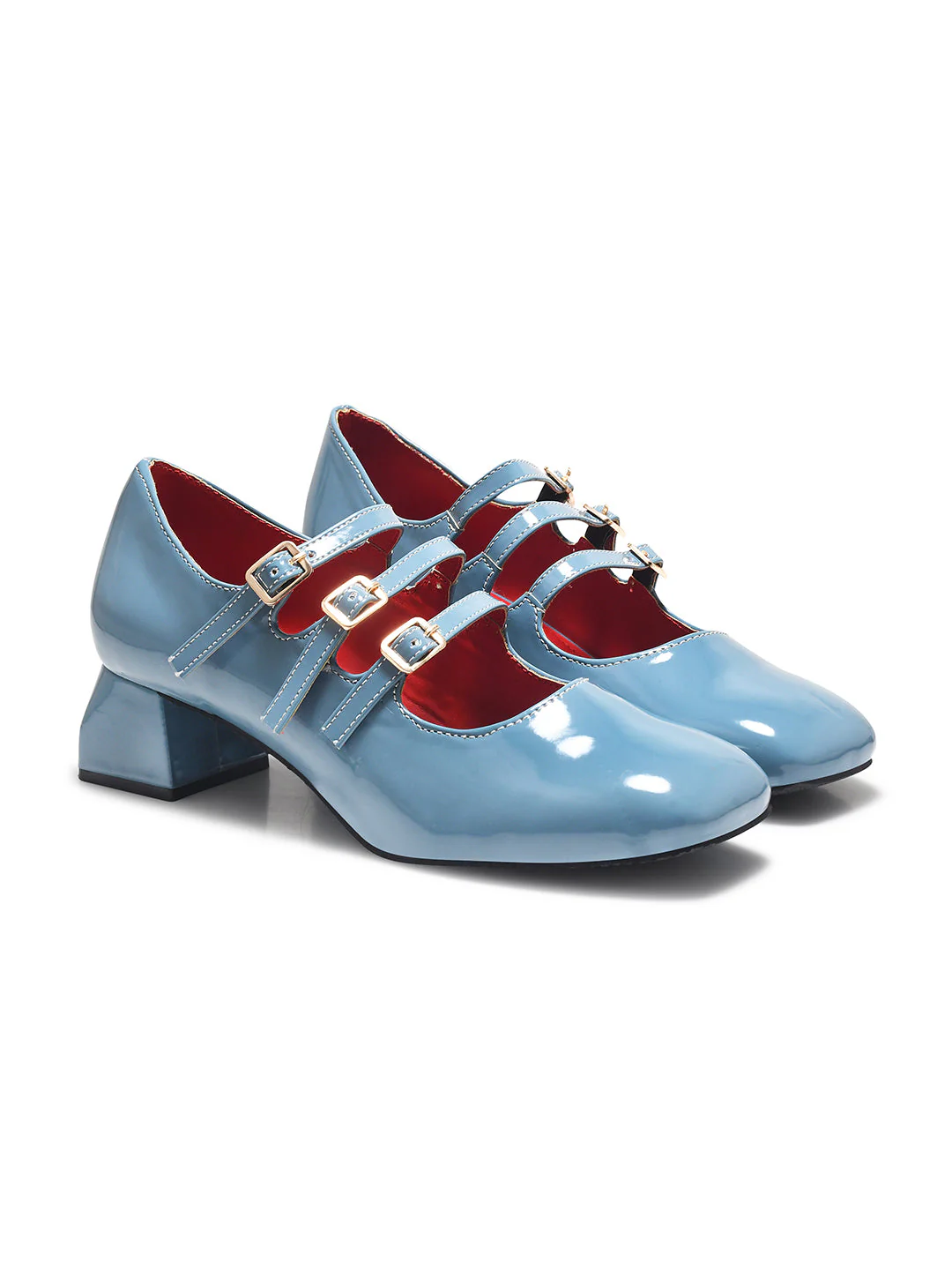 Jm Looks Triple-Strap Buckle Mary Jane Shoes - Image 12