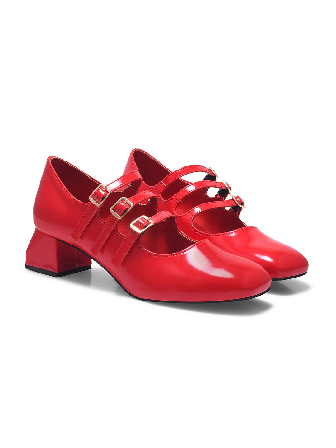 Jm Looks Triple-Strap Buckle Mary Jane Shoes - Image 17
