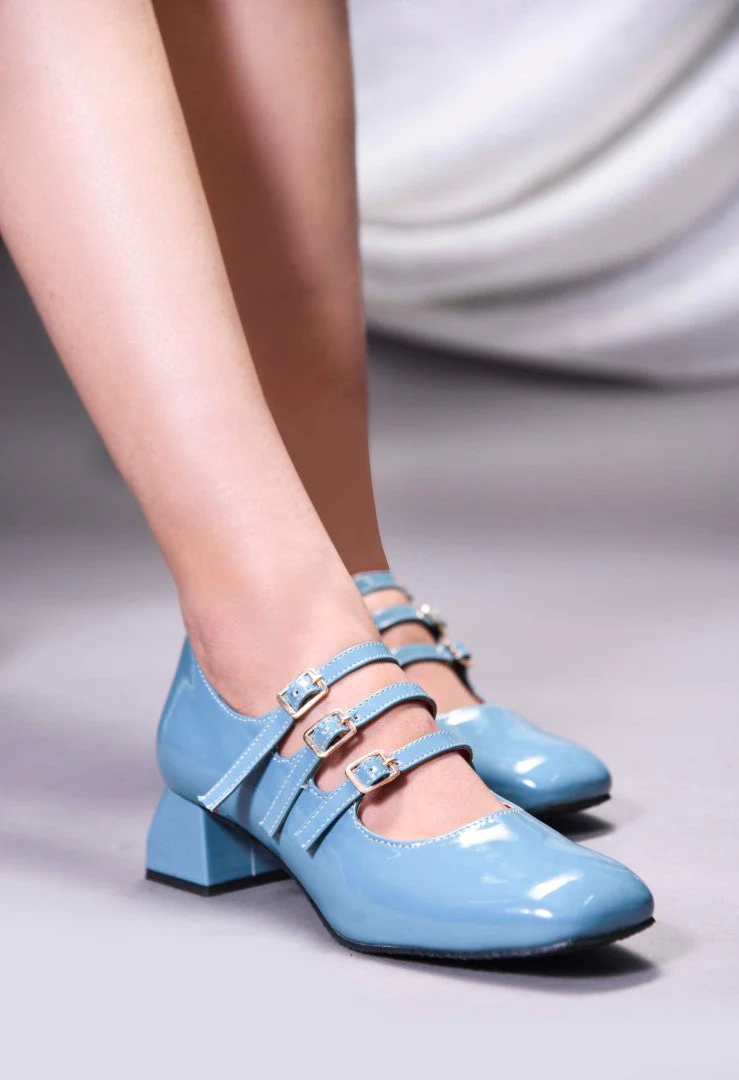 Jm Looks Triple-Strap Buckle Mary Jane Shoes - Image 9