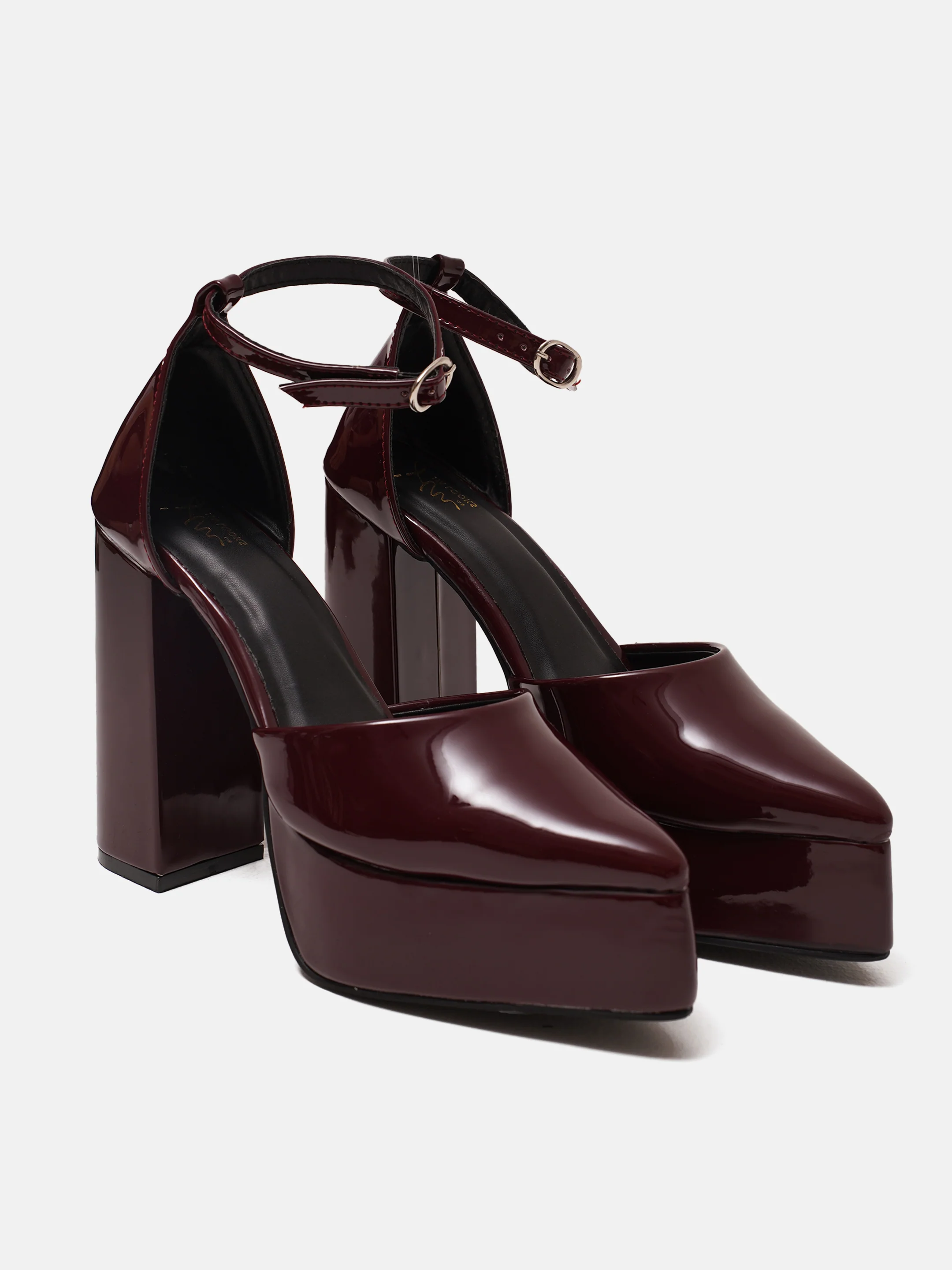 Glossy Block Platform Heels - Image 14