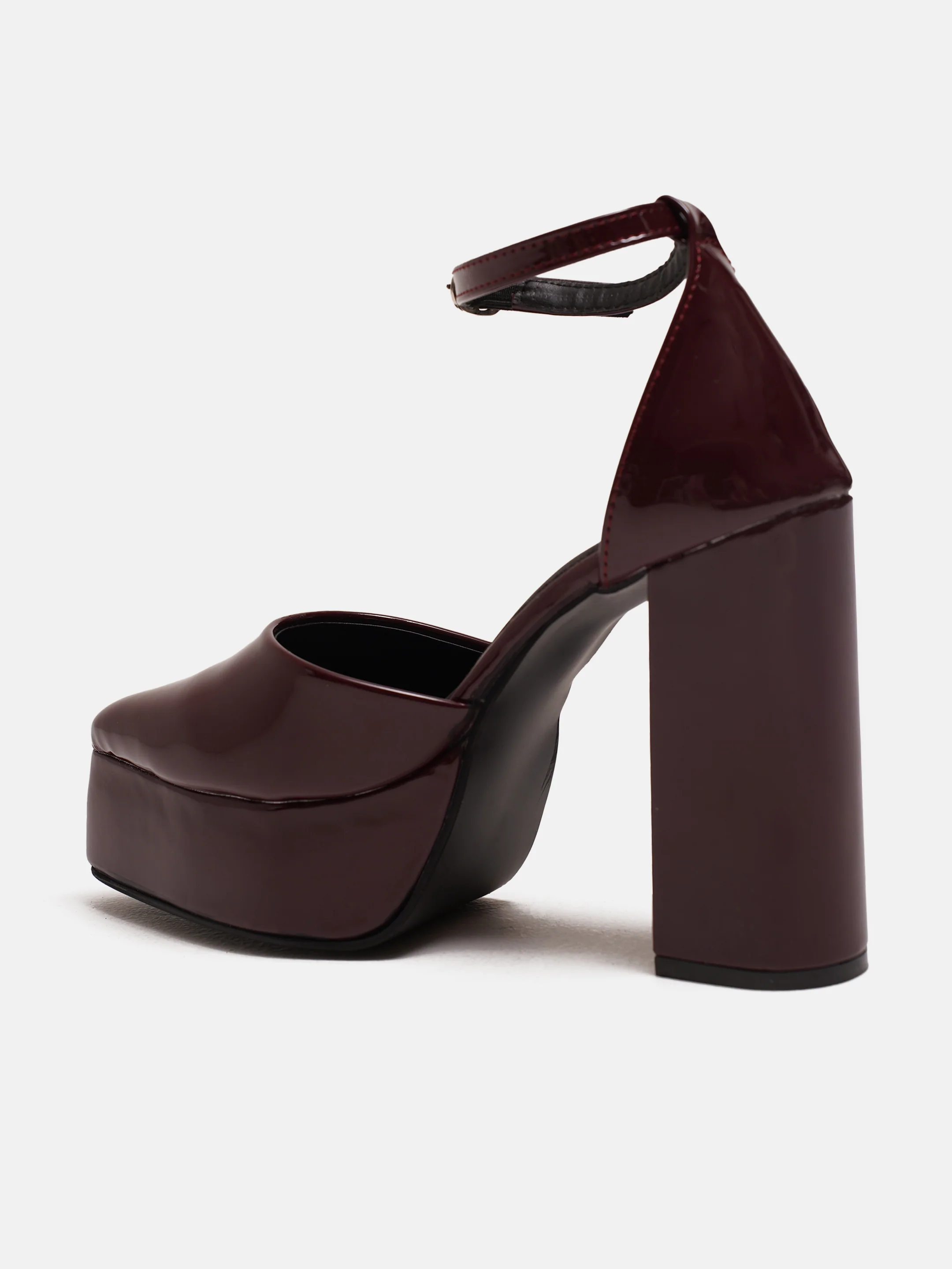 Glossy Block Platform Heels - Image 15