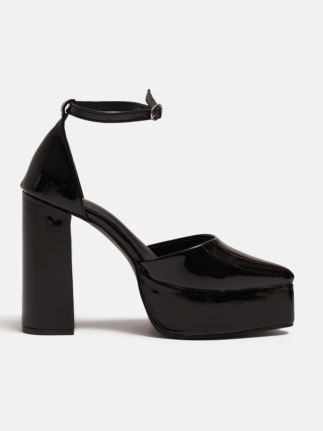 Glossy Block Platform Heels - Image 4