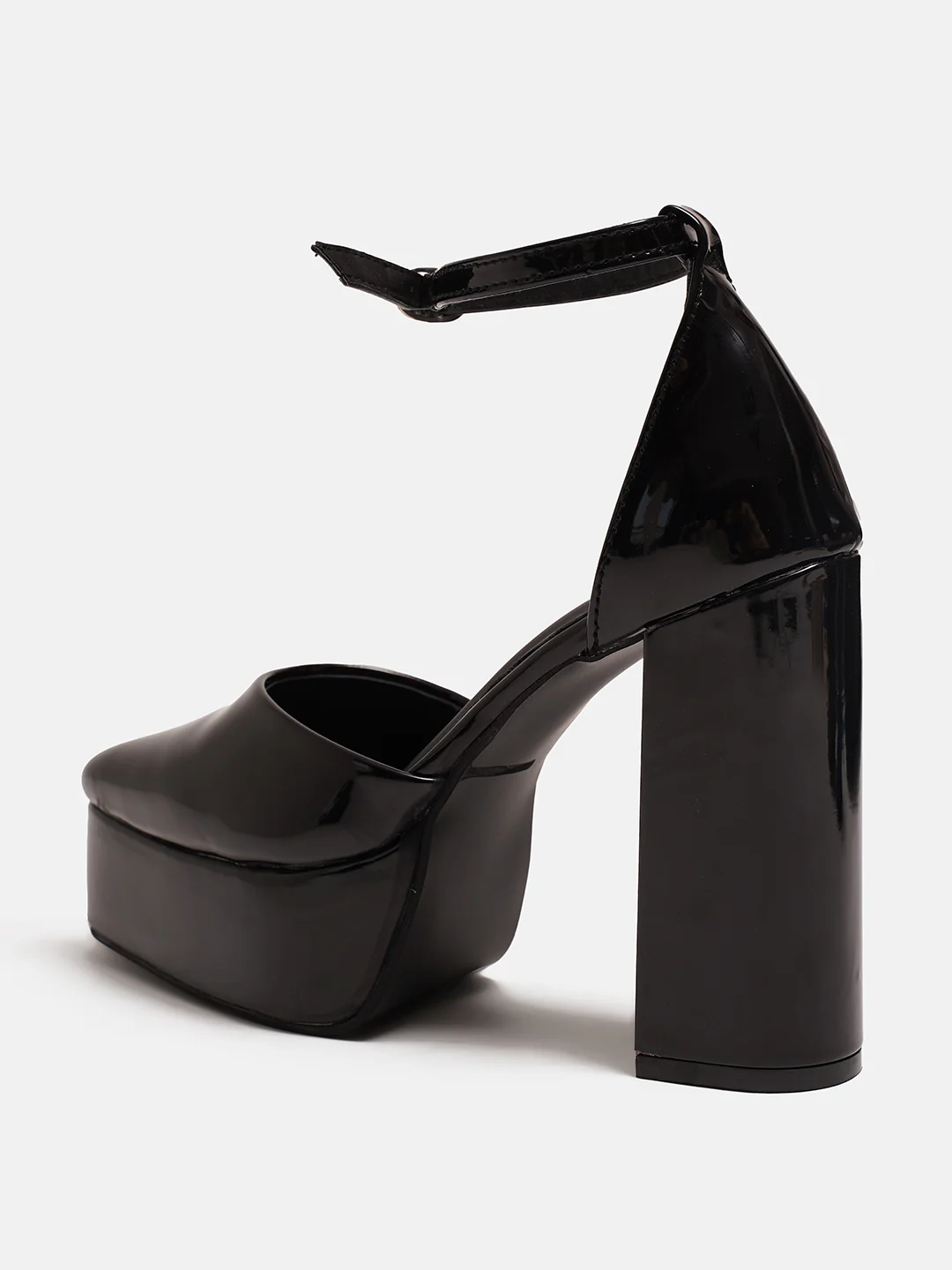 Glossy Block Platform Heels - Image 5