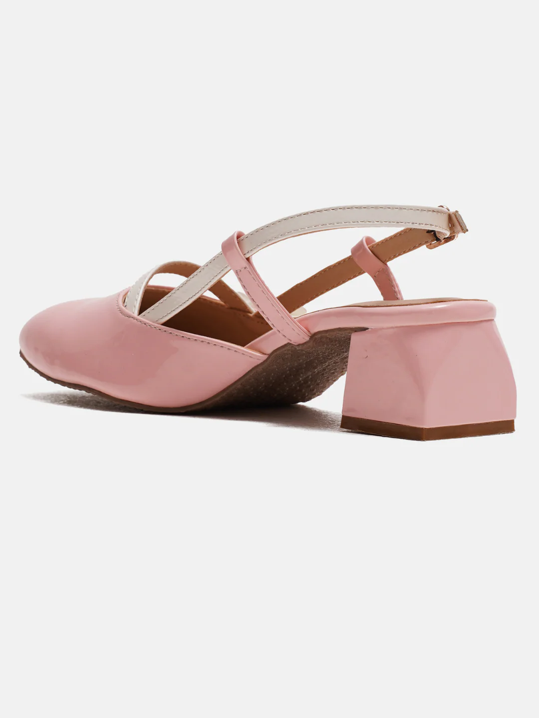 Glossy Buckle Strap Mary Jane Heels with Bow Detail - Image 14
