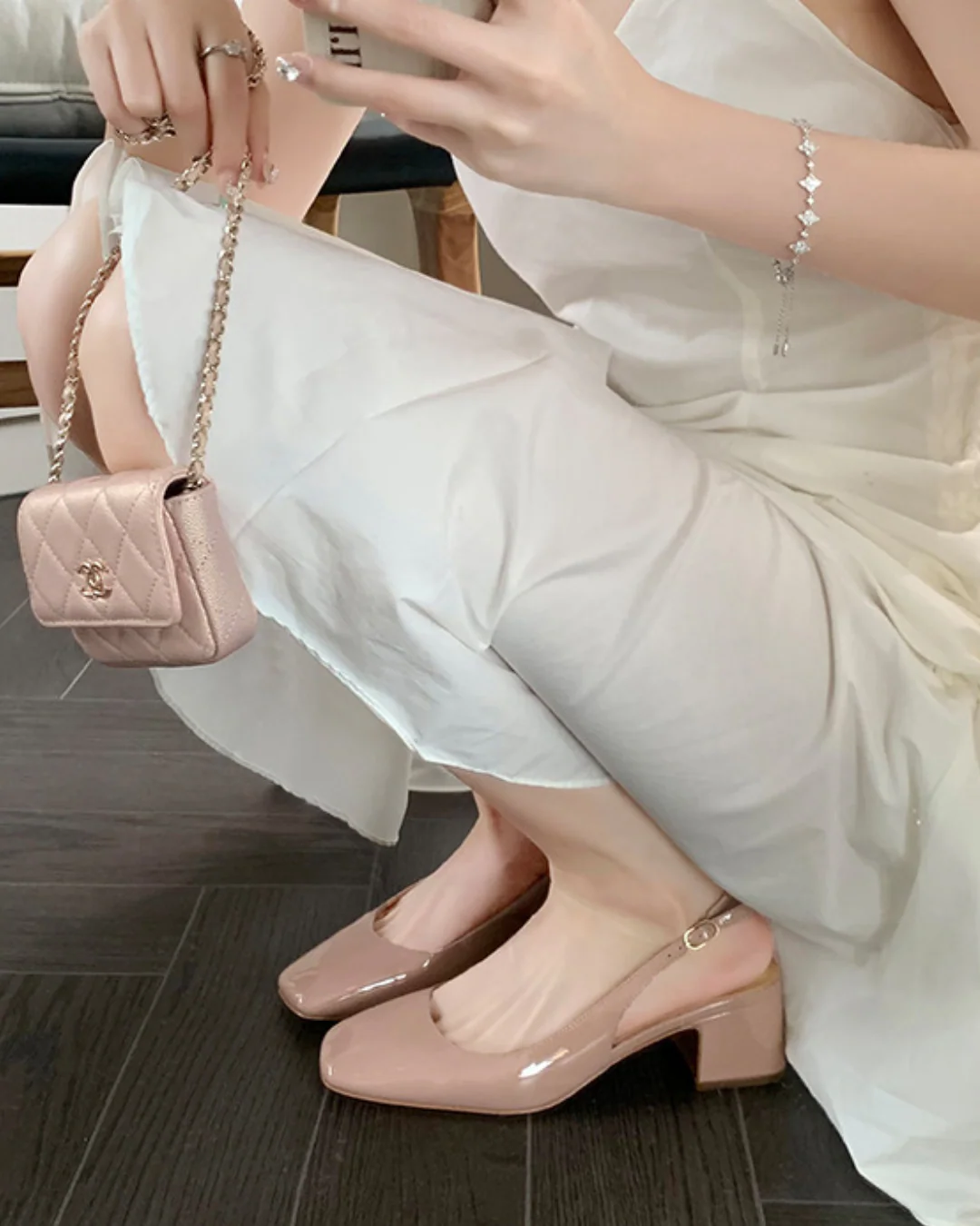 Glossy Slingback Block Heels - Image 11
