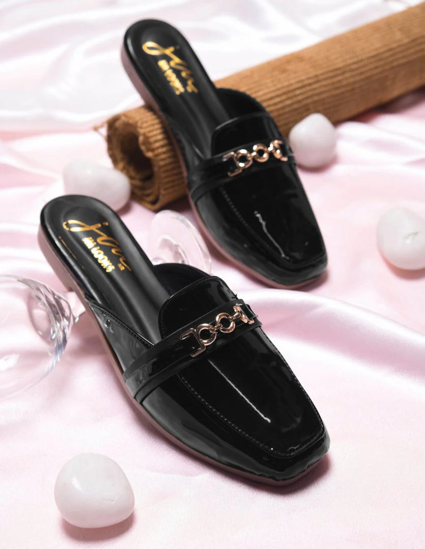 Glossy Slip-On Loafers