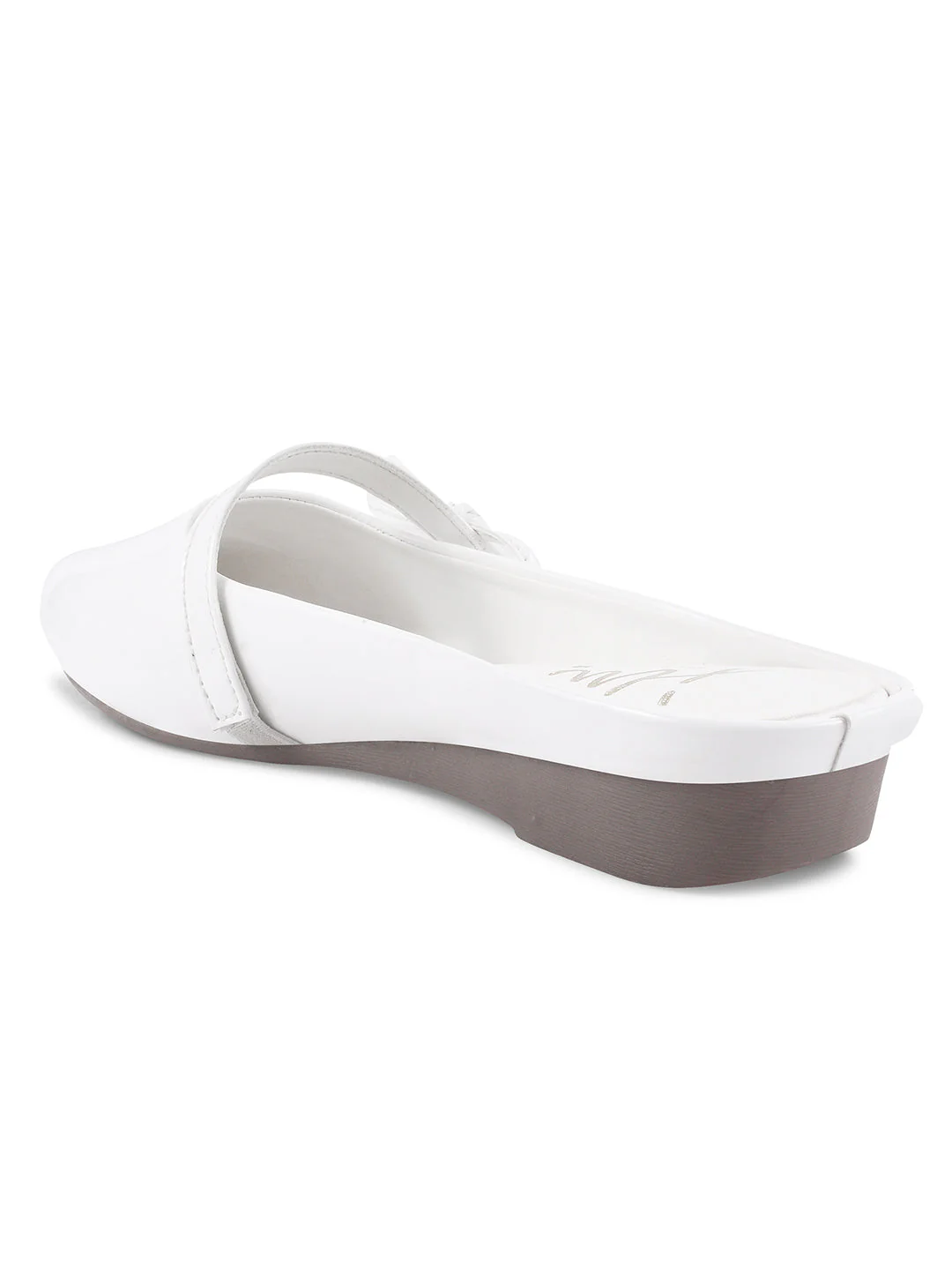 Glossy Slip-On Loafers With Bow - Image 19