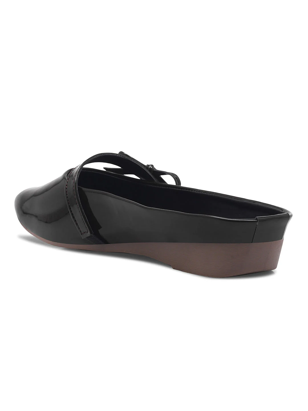 Glossy Slip-On Loafers With Bow - Image 24